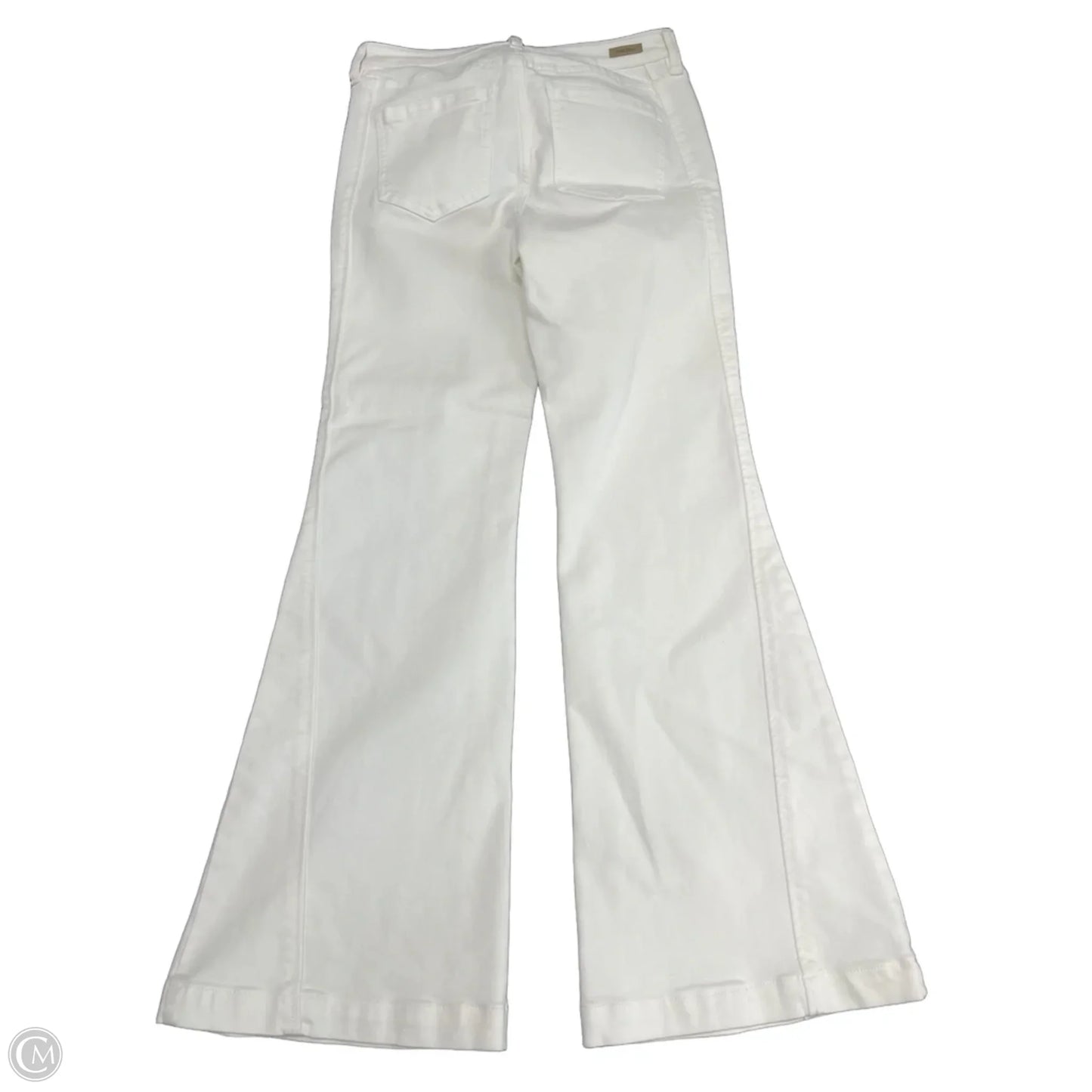 Jeans Flared By Liverpool In White Denim, Size: 4