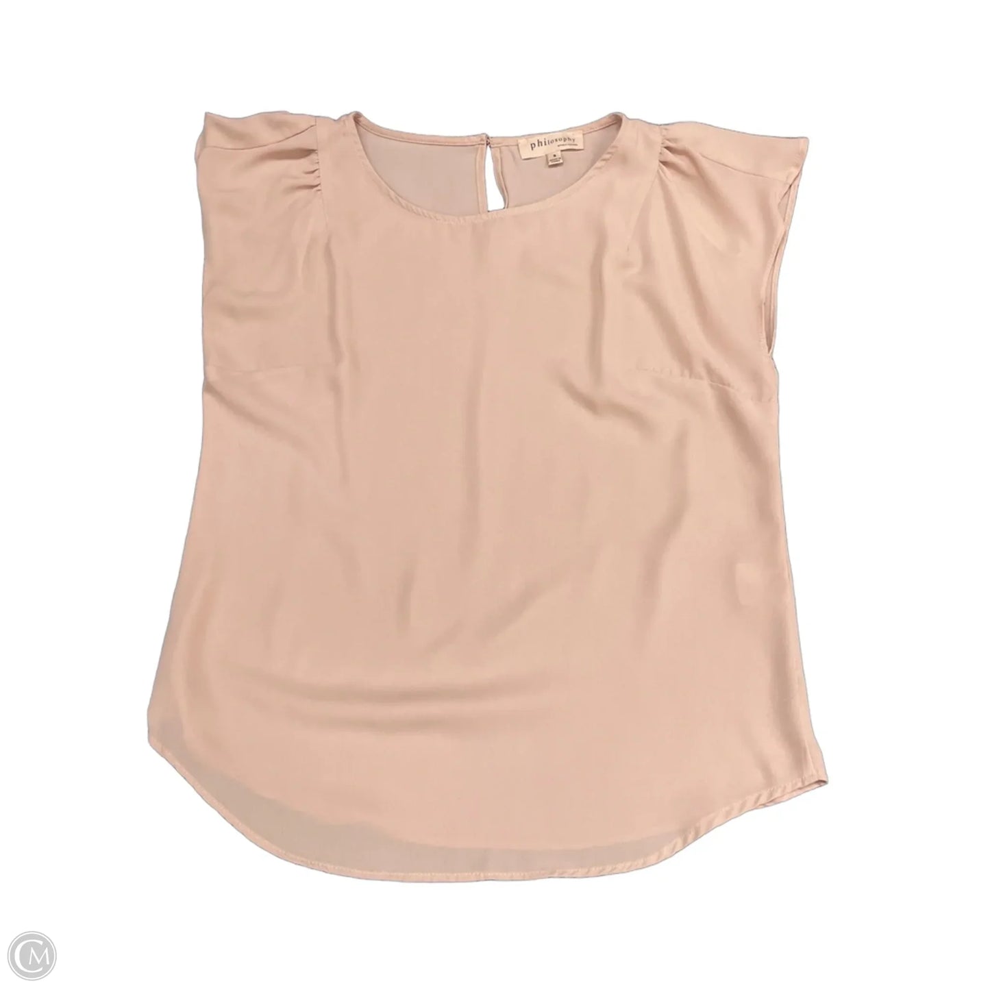 Blouse Short Sleeve By Philosophy In Pink, Size: S