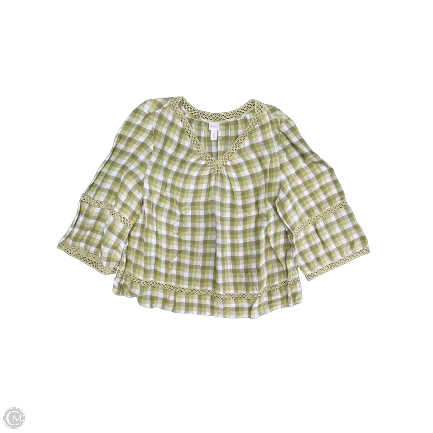 Top Long Sleeve By Chicos In Green, Size: Xxl