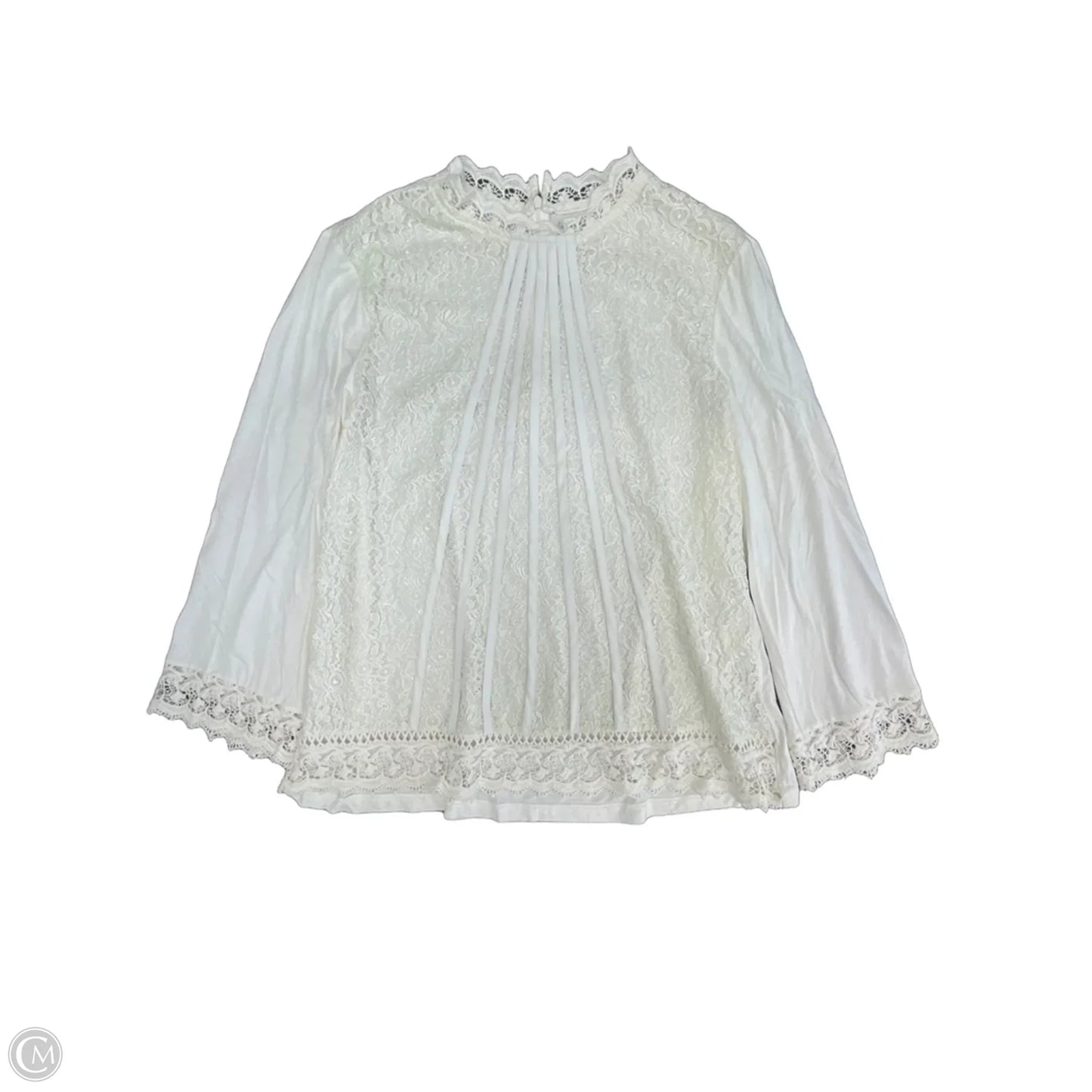 Top Long Sleeve By Chicos In Ivory, Size: Xxl