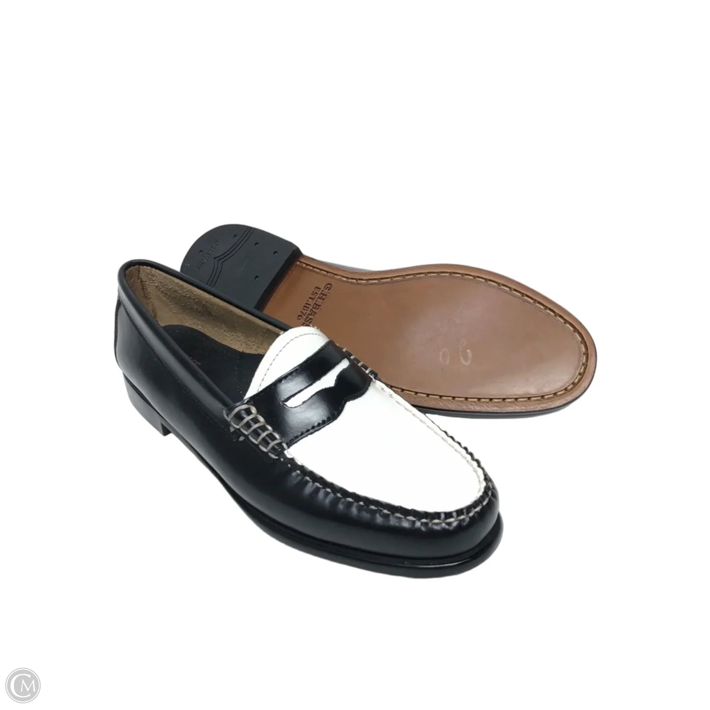 Shoes Flats By Gh Bass And Co In Black & White, Size: 9.5