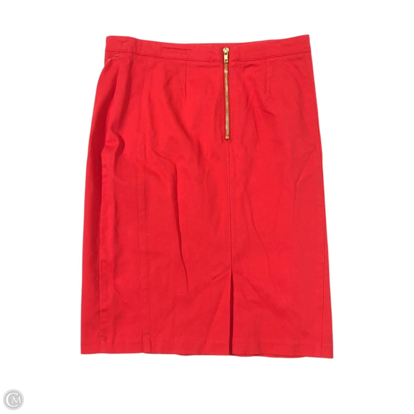 Skirt Midi By Gibson And Latimer In Red Denim, Size: 12
