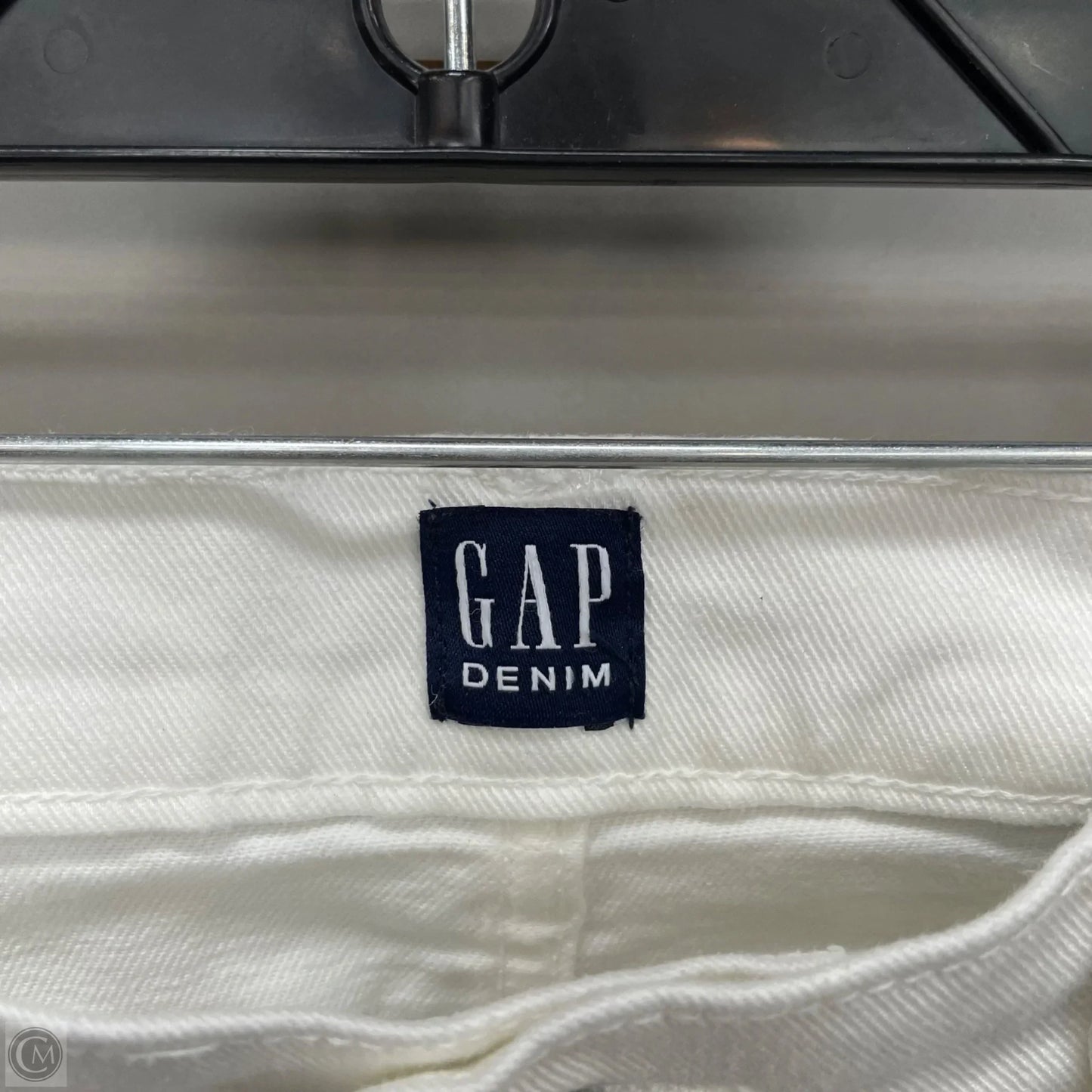 Jeans Straight By Gap In White Denim, Size: 4