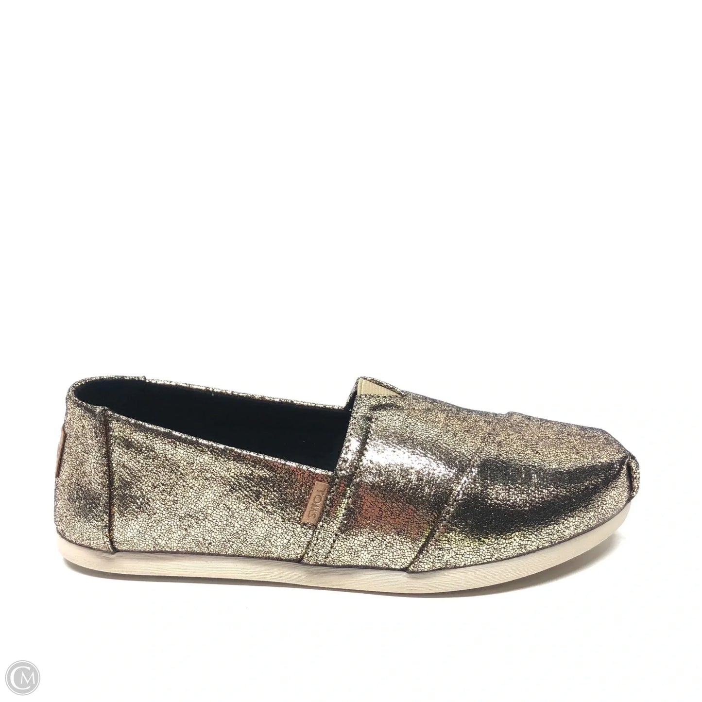 Shoes Flats By Toms In Gold, Size: 7