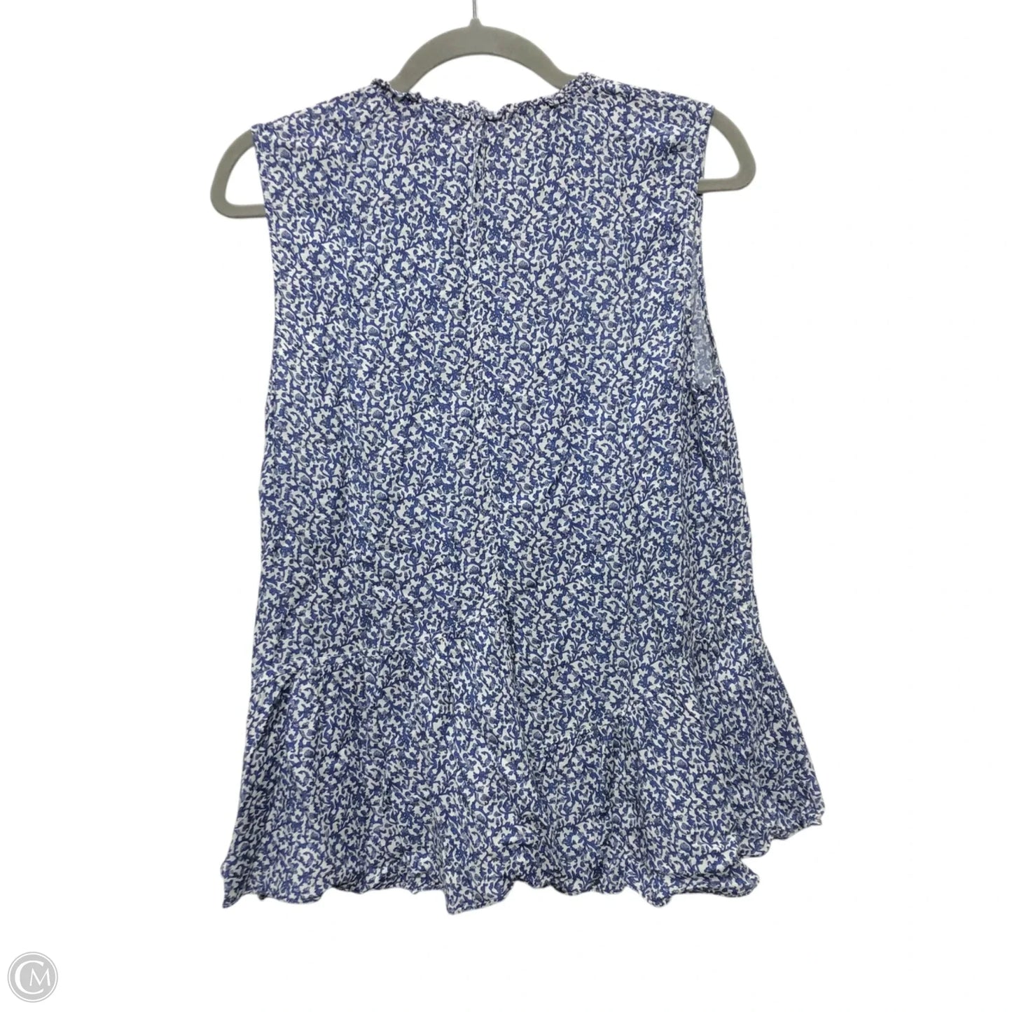Top Sleeveless Designer By Derek Lam In Blue & White, Size: 8