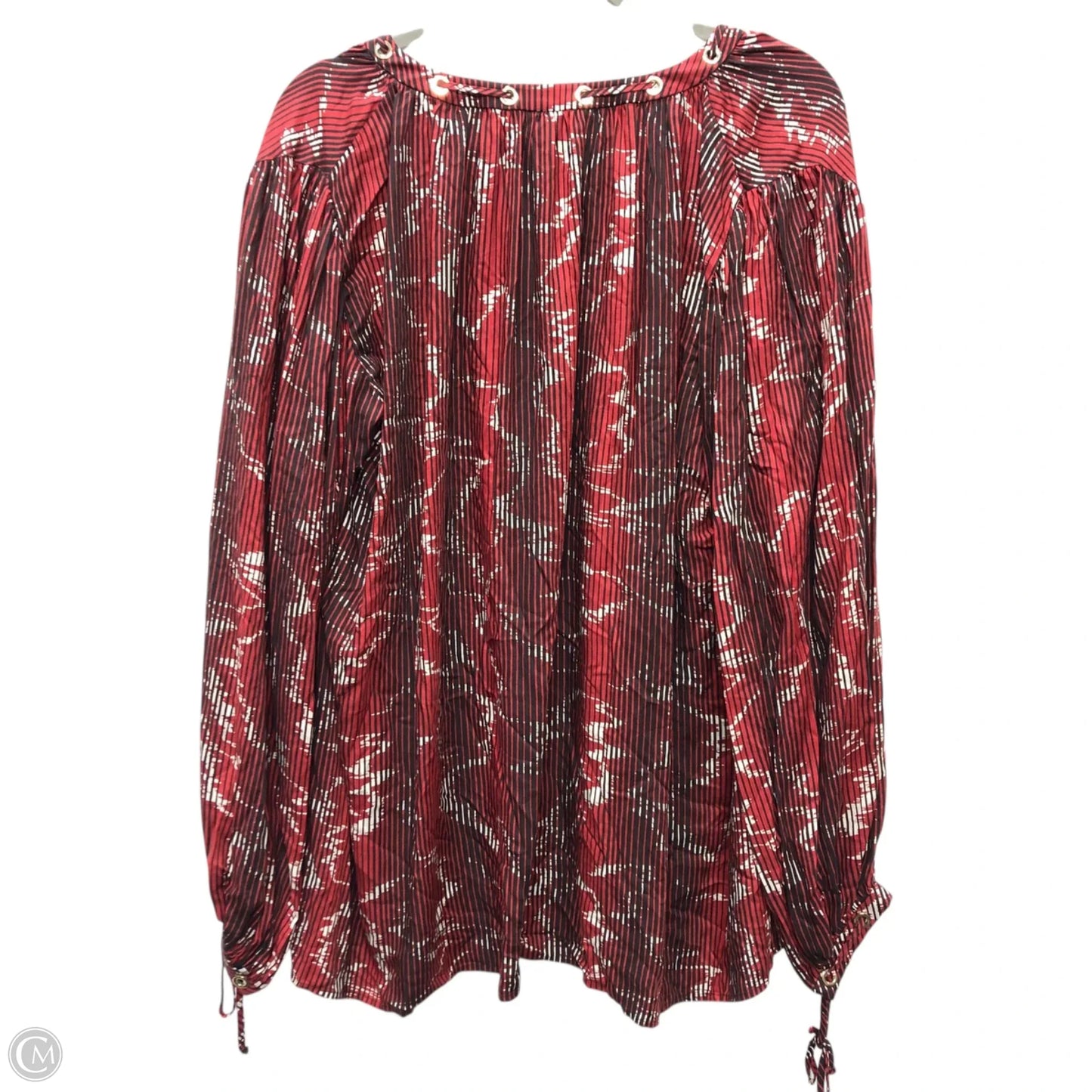 Blouse Long Sleeve By Hugo Boss In Red, Size: 14