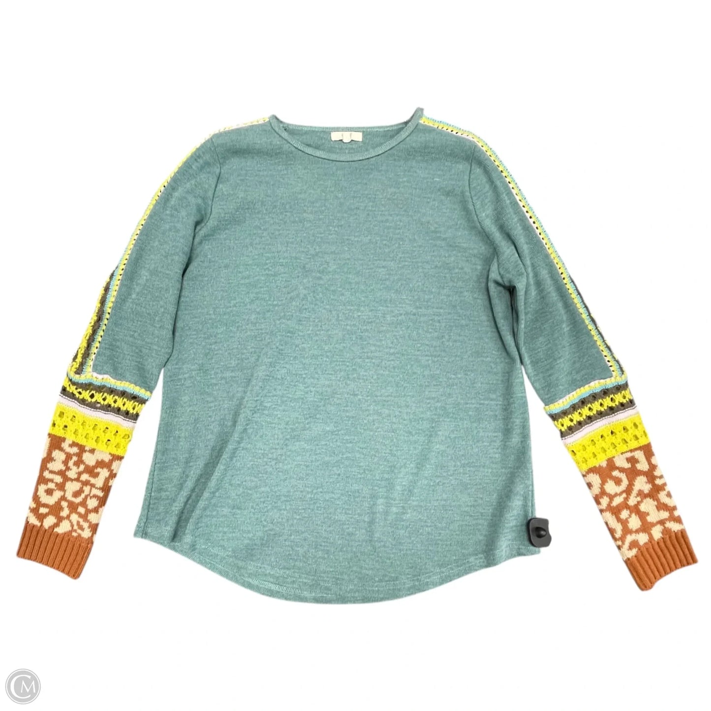 Top Long Sleeve By Easel In Teal, Size: M