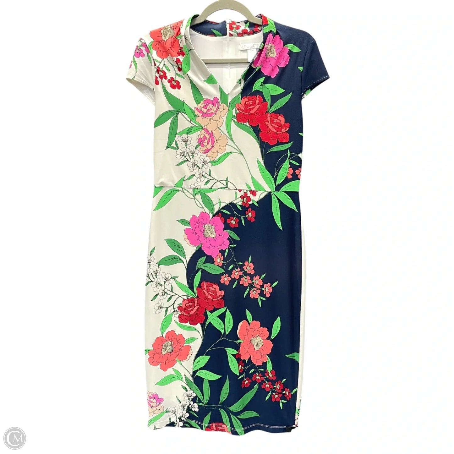 Dress Casual Midi By London Times In Floral Print, Size: 8p