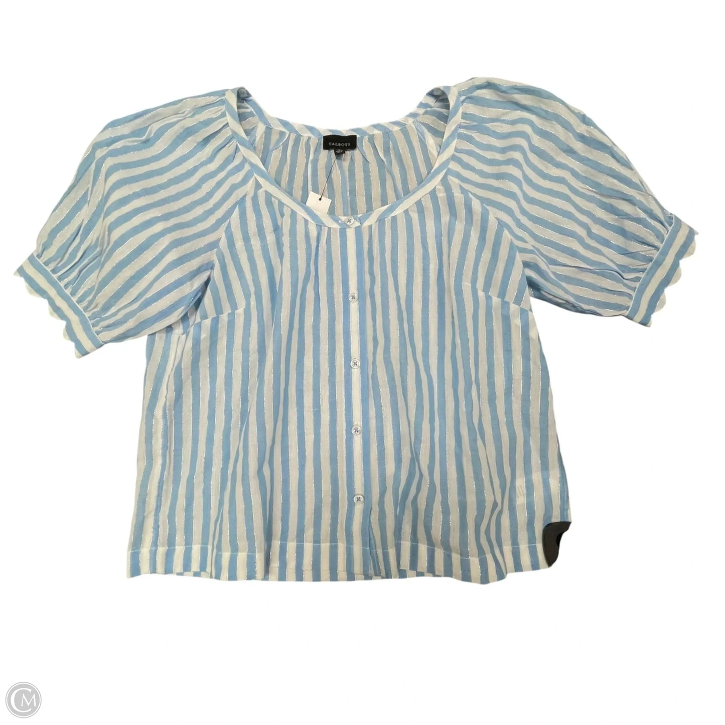 Top Short Sleeve By Talbots In Blue, Size: Xs