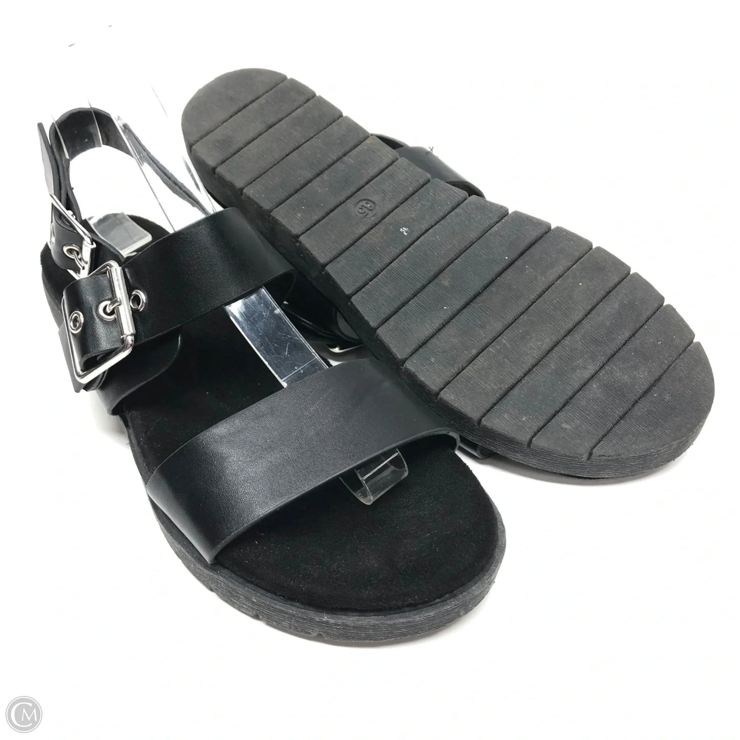 Sandals Flats By Steve Madden In Black, Size: 8.5