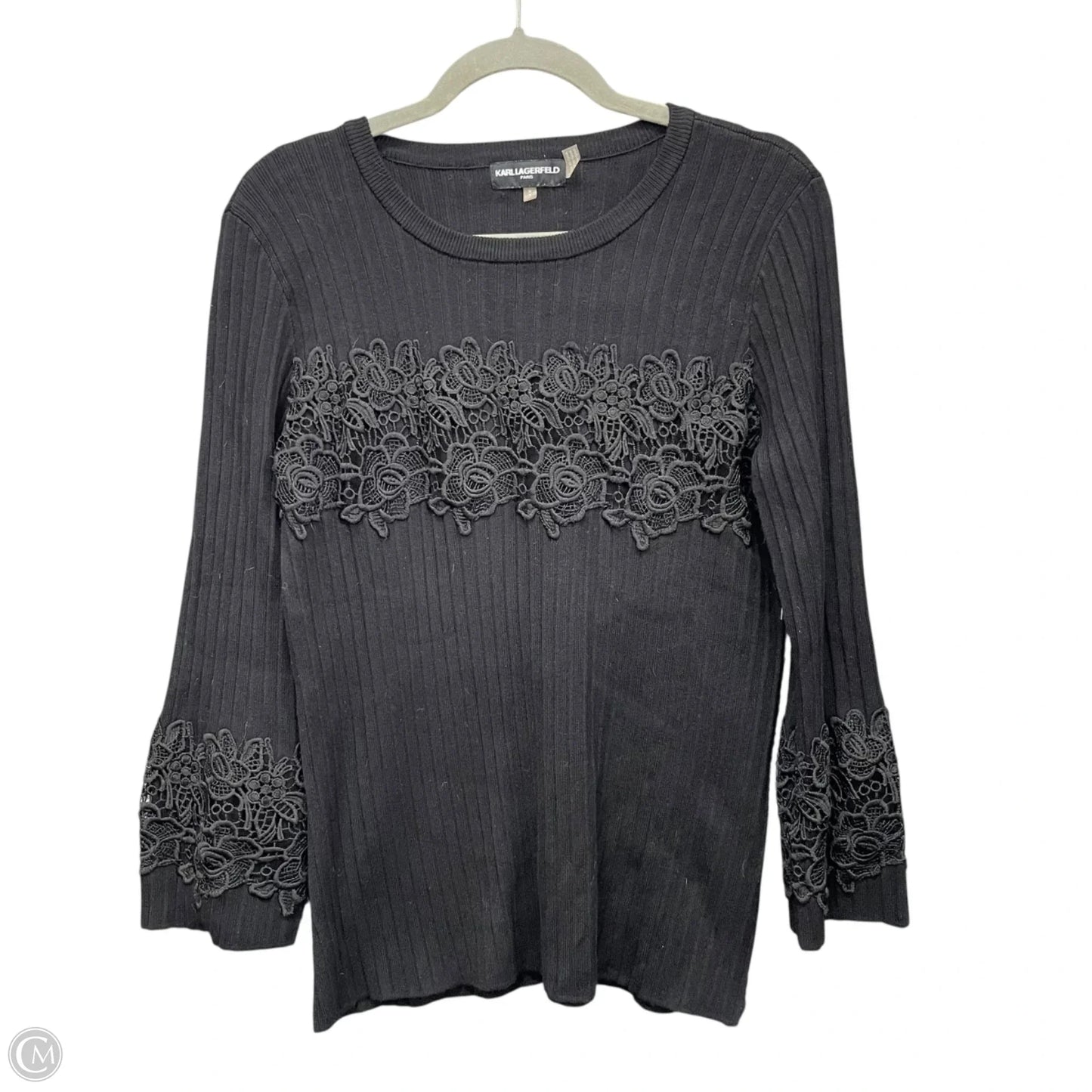 Sweater By Karl Lagerfeld In Black, Size: M