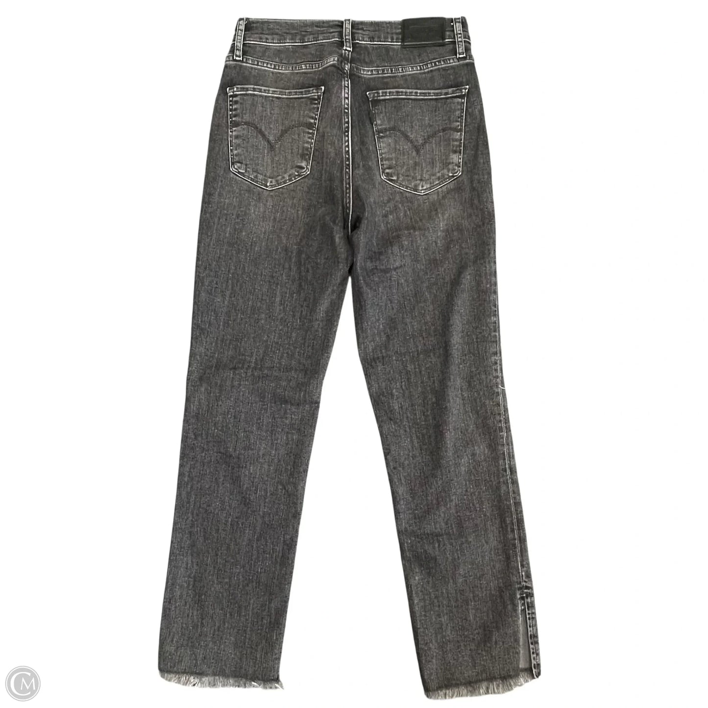 Jeans Straight By Levis In Black Denim, Size: 6