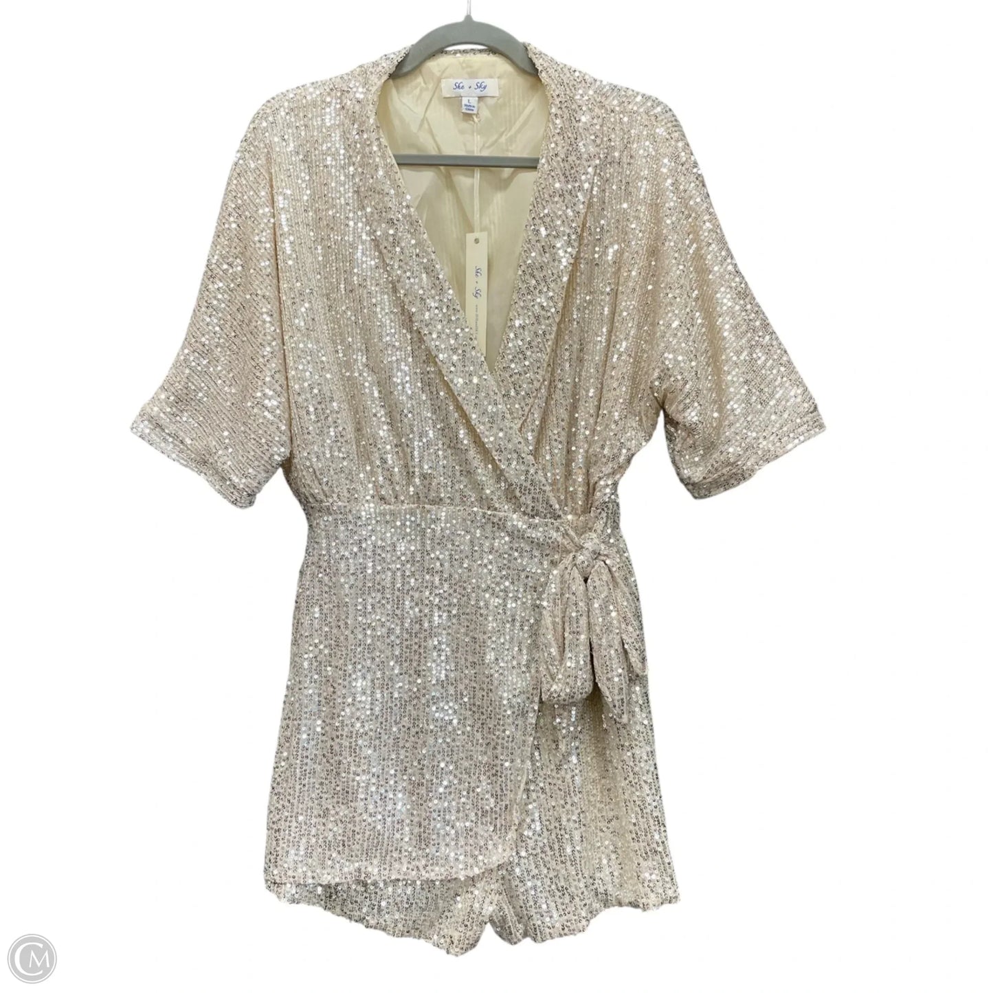 Romper By She + Sky In Beige, Size: L