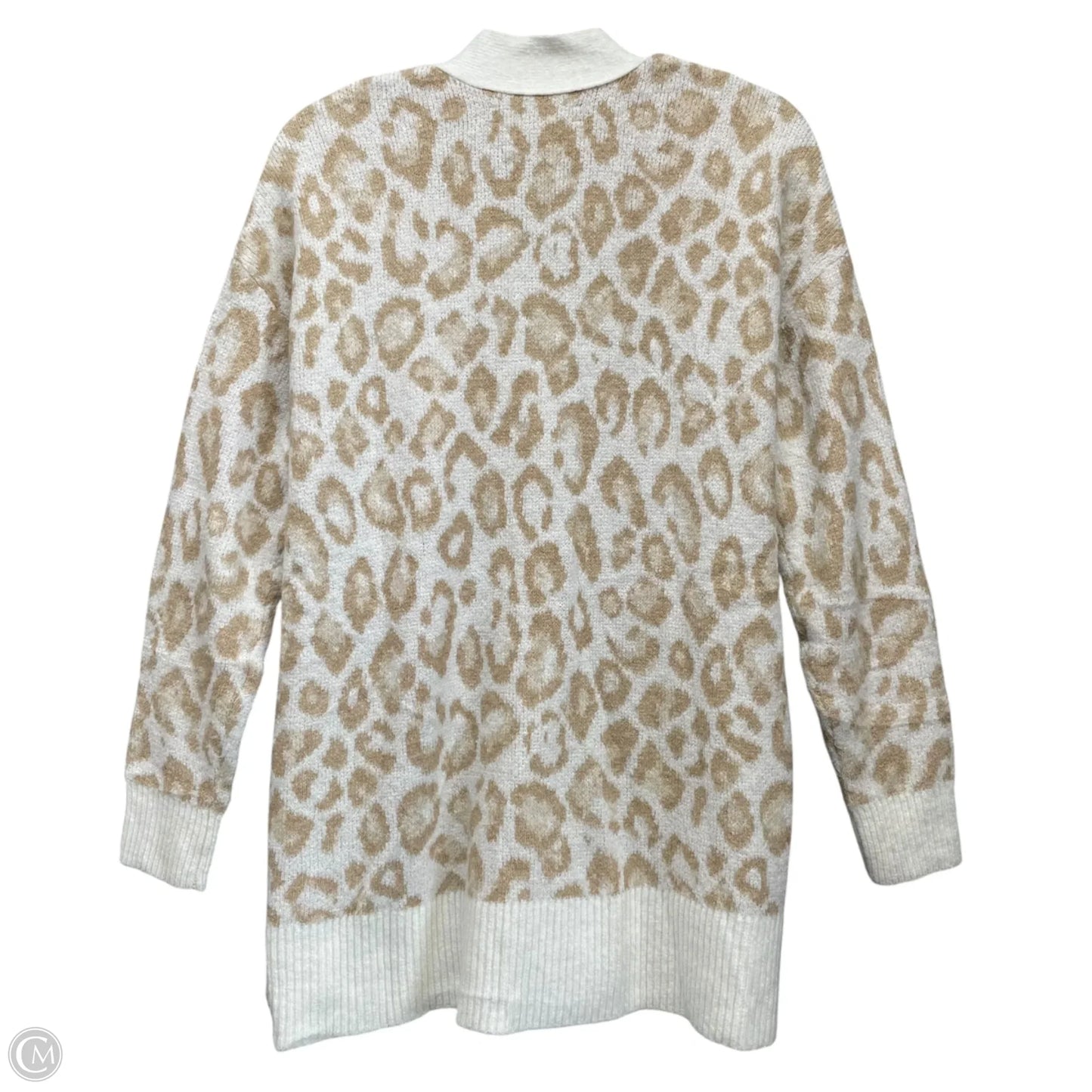Sweater Cardigan By Loft In Beige, Size: M