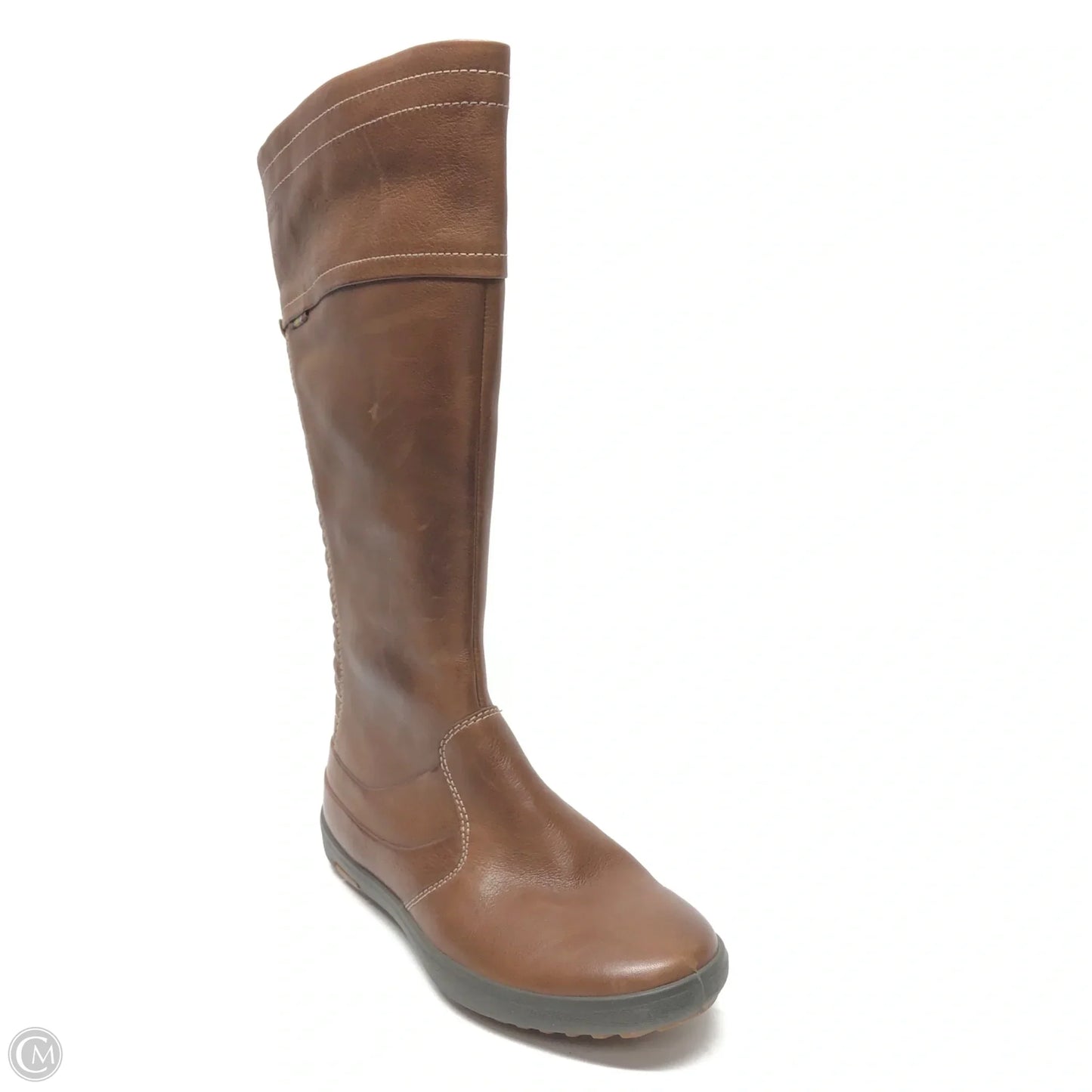 Boots Knee Flats By Ecco In Brown, Size: 6.5