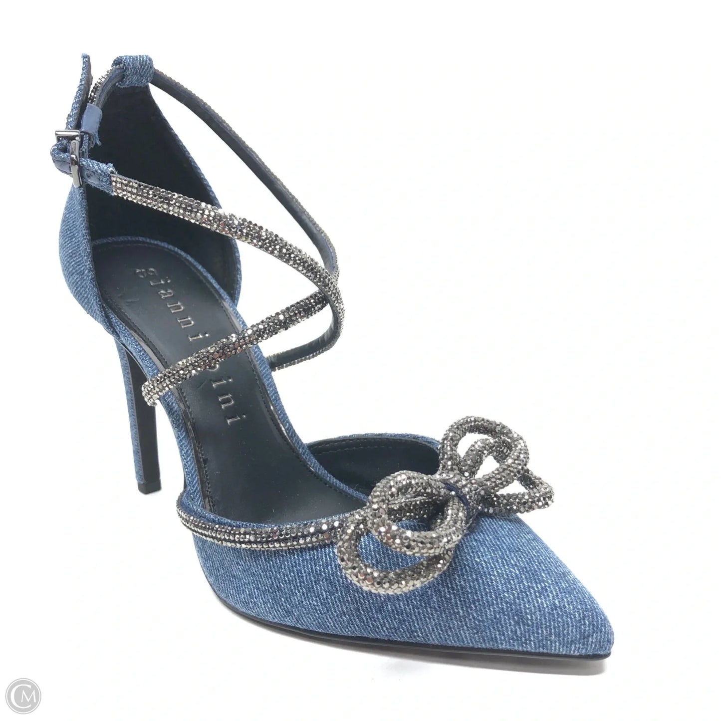 Shoes Heels Stiletto By Gianni Bini In Blue Denim, Size: 7.5