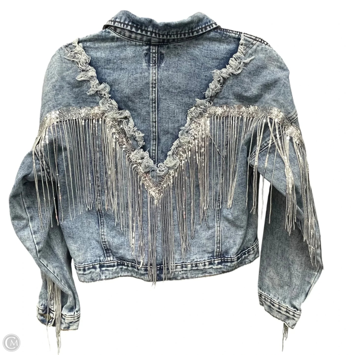 Jacket Denim By Clothes Mentor In Blue Denim, Size: S