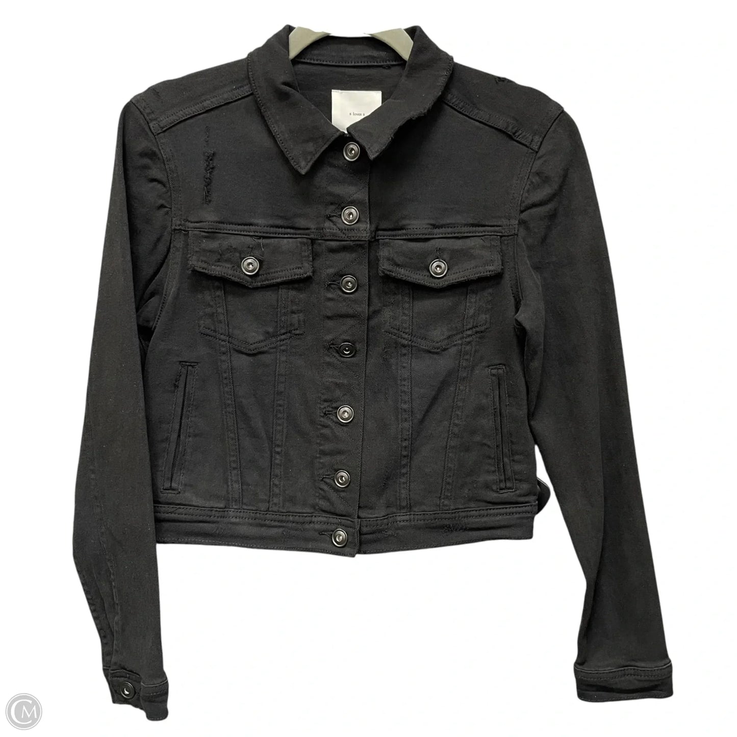 Jacket Denim By A Loves A In Black Denim, Size: S