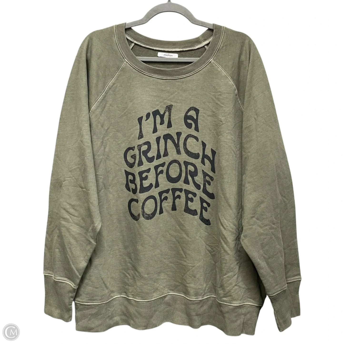 Sweatshirt Crewneck By Maurices In Green, Size: Xxl