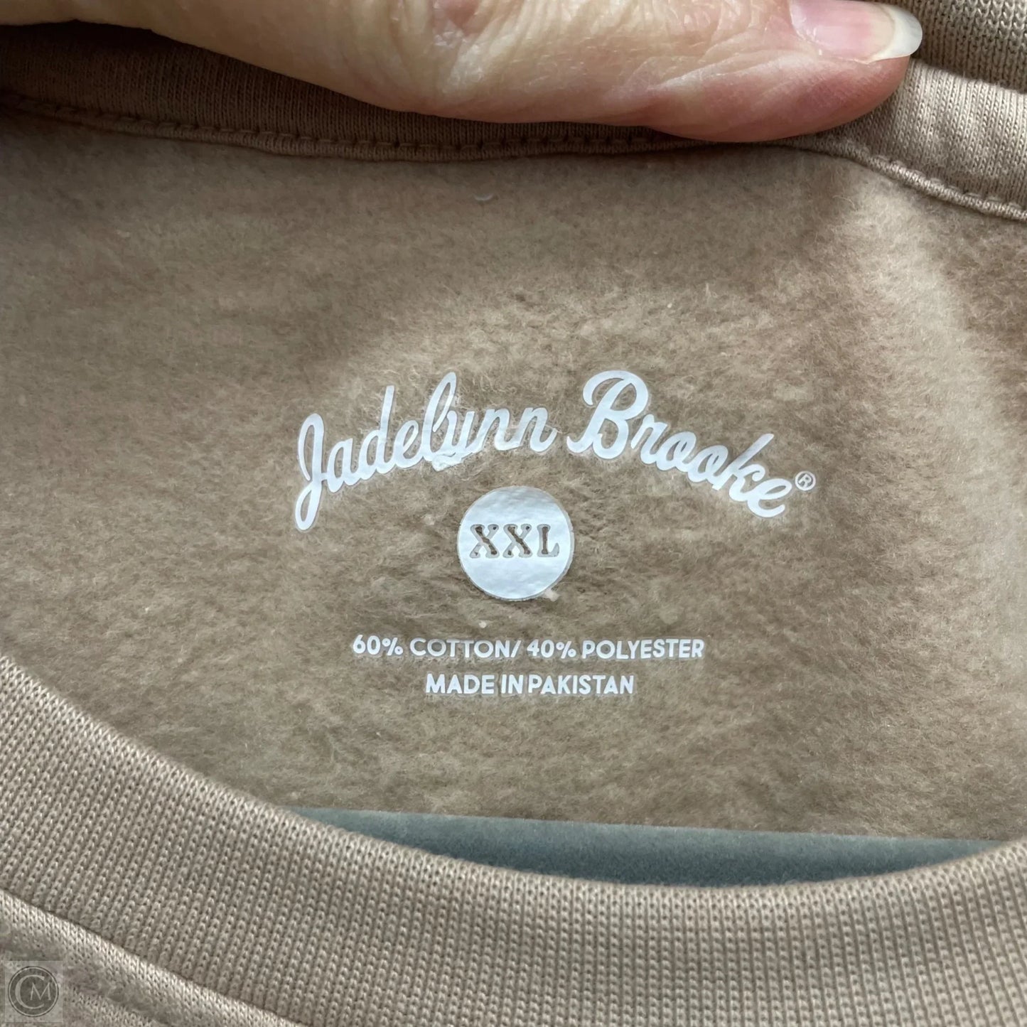 Sweatshirt Crewneck By Clothes Mentor In Tan, Size: Xxl