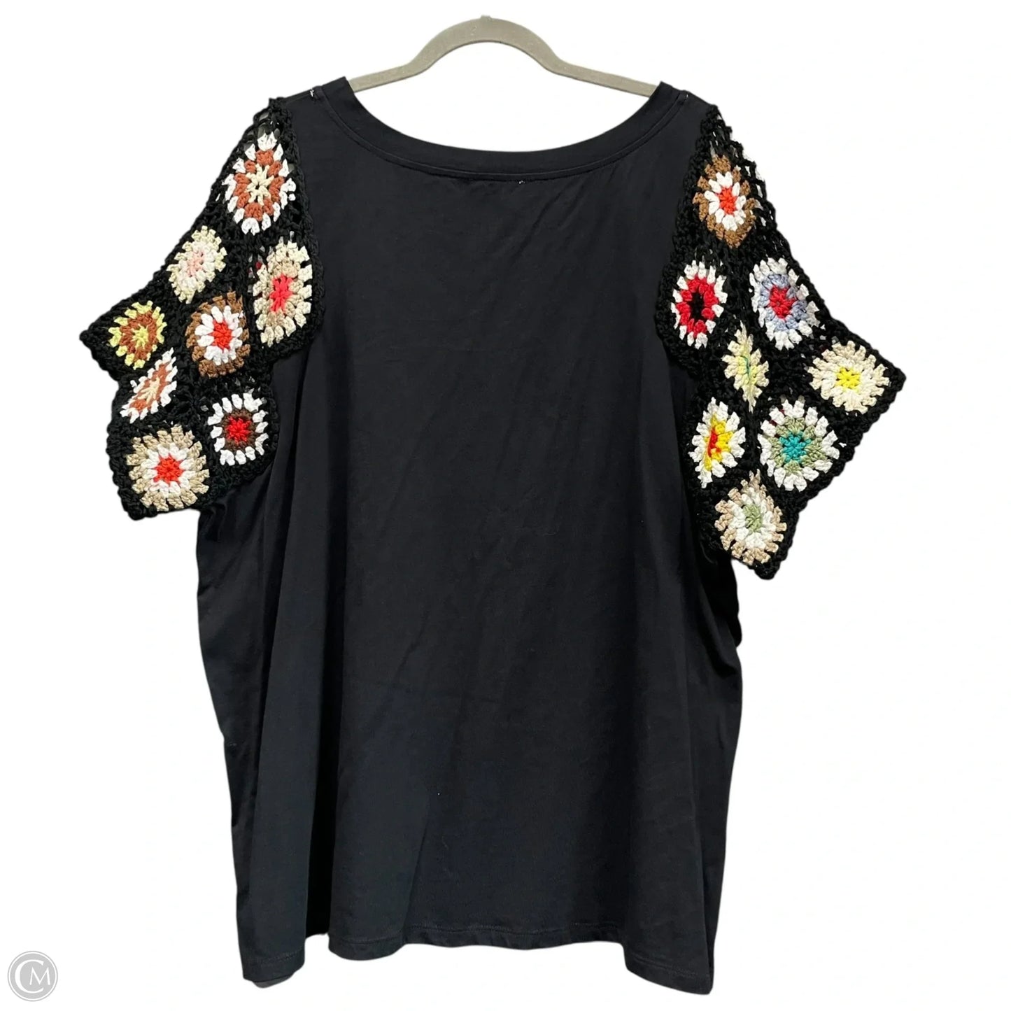 Top Short Sleeve By Cmc In Black, Size: 2x