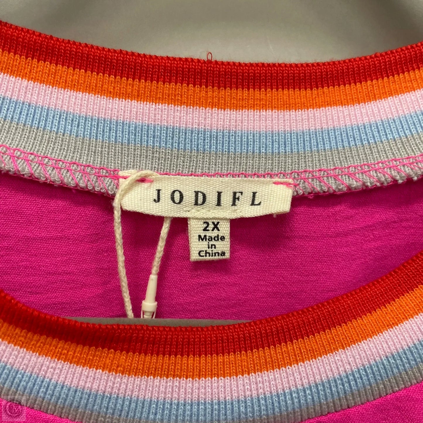 Top 3/4 Sleeve By Jodifl In Pink, Size: 2x