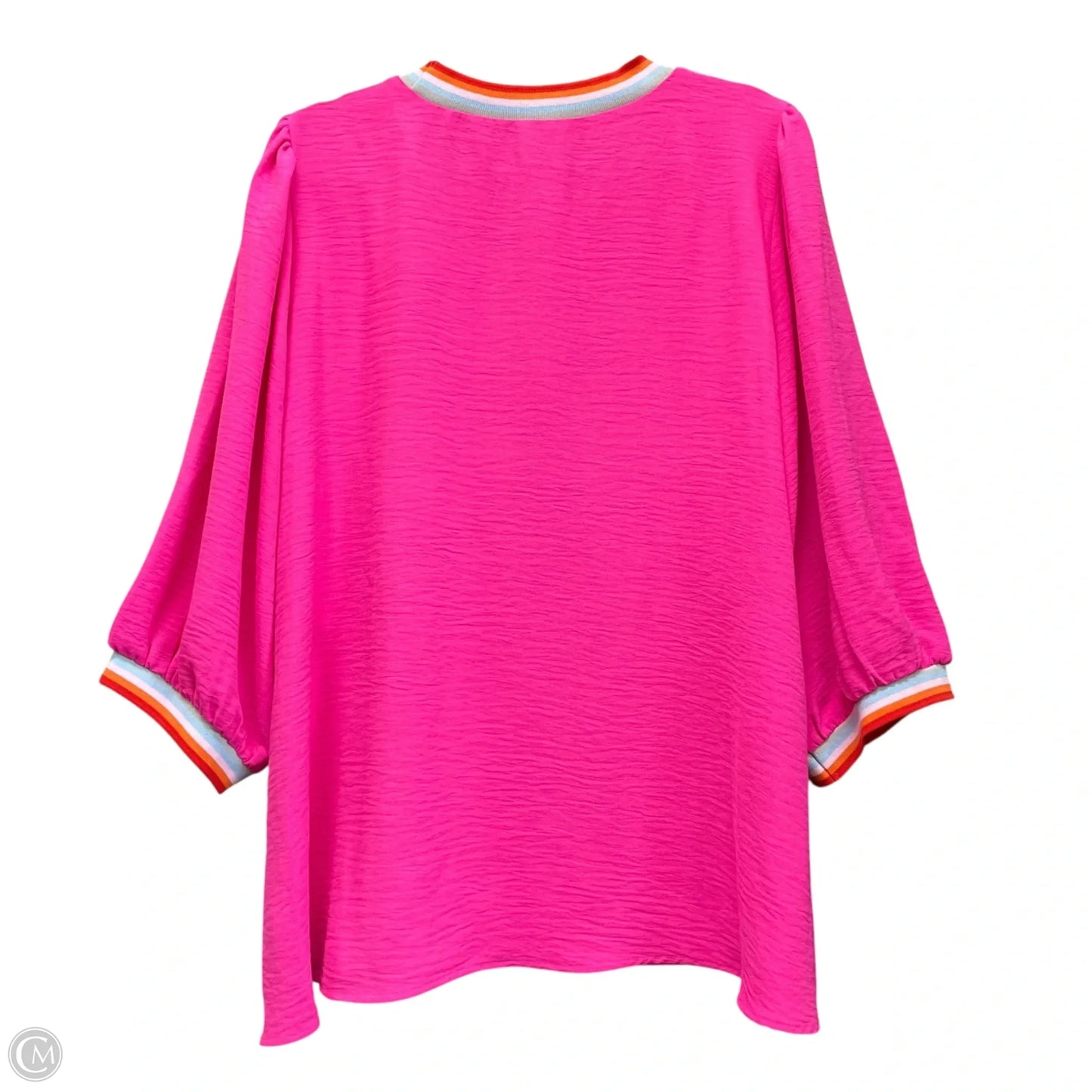 Top 3/4 Sleeve By Jodifl In Pink, Size: 2x