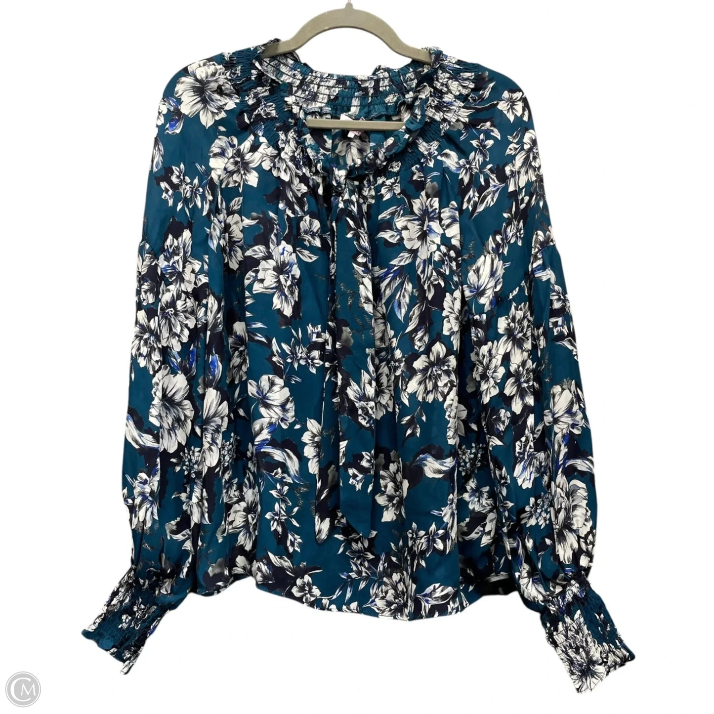 Blouse Long Sleeve By Parker In Teal, Size: S