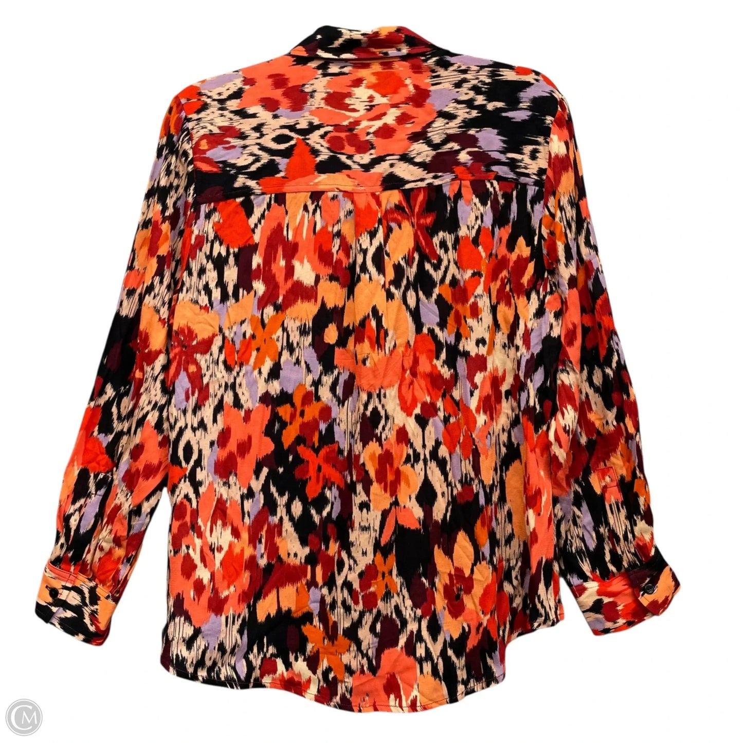 Blouse Long Sleeve By Liverpool In Orange, Size: S