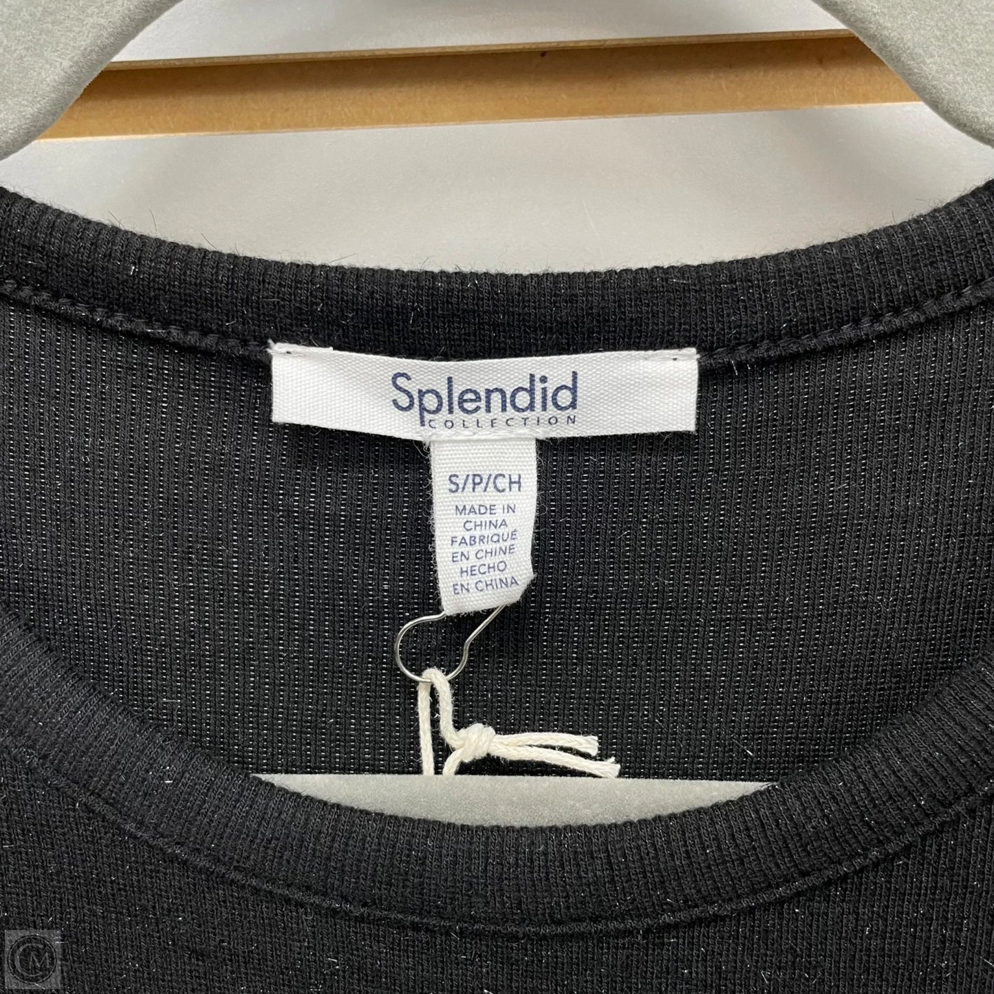 Top Long Sleeve By Splendid In Black, Size: S