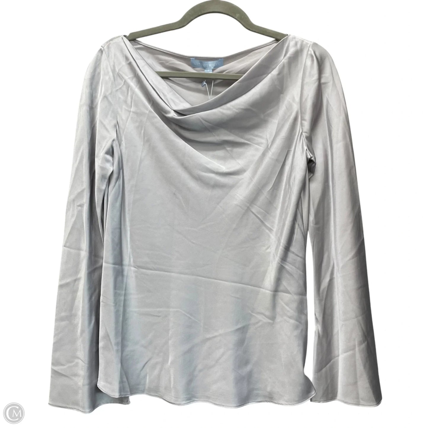 Blouse Long Sleeve By Antonio Melani In Grey, Size: S