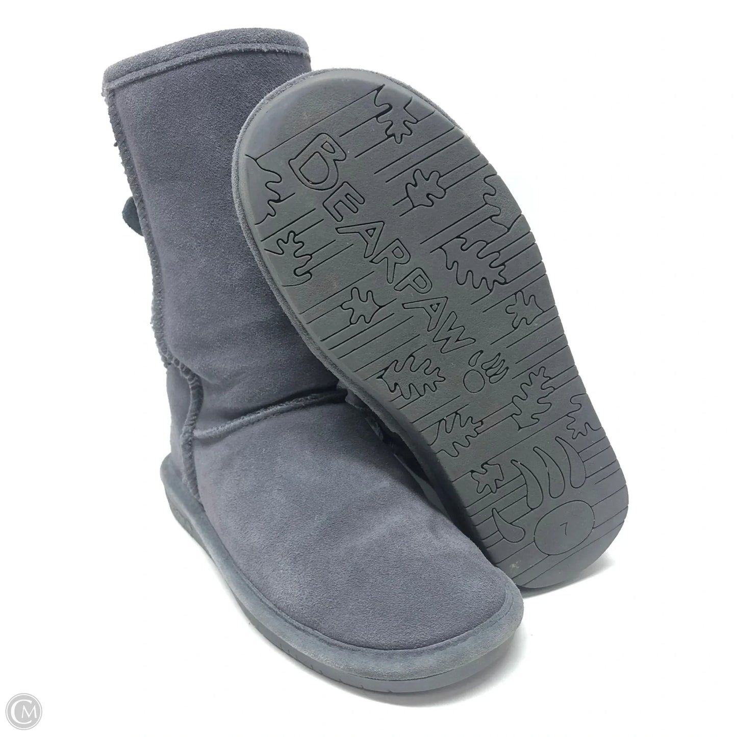 Boots Ankle Heels By Bearpaw In Grey, Size: 7