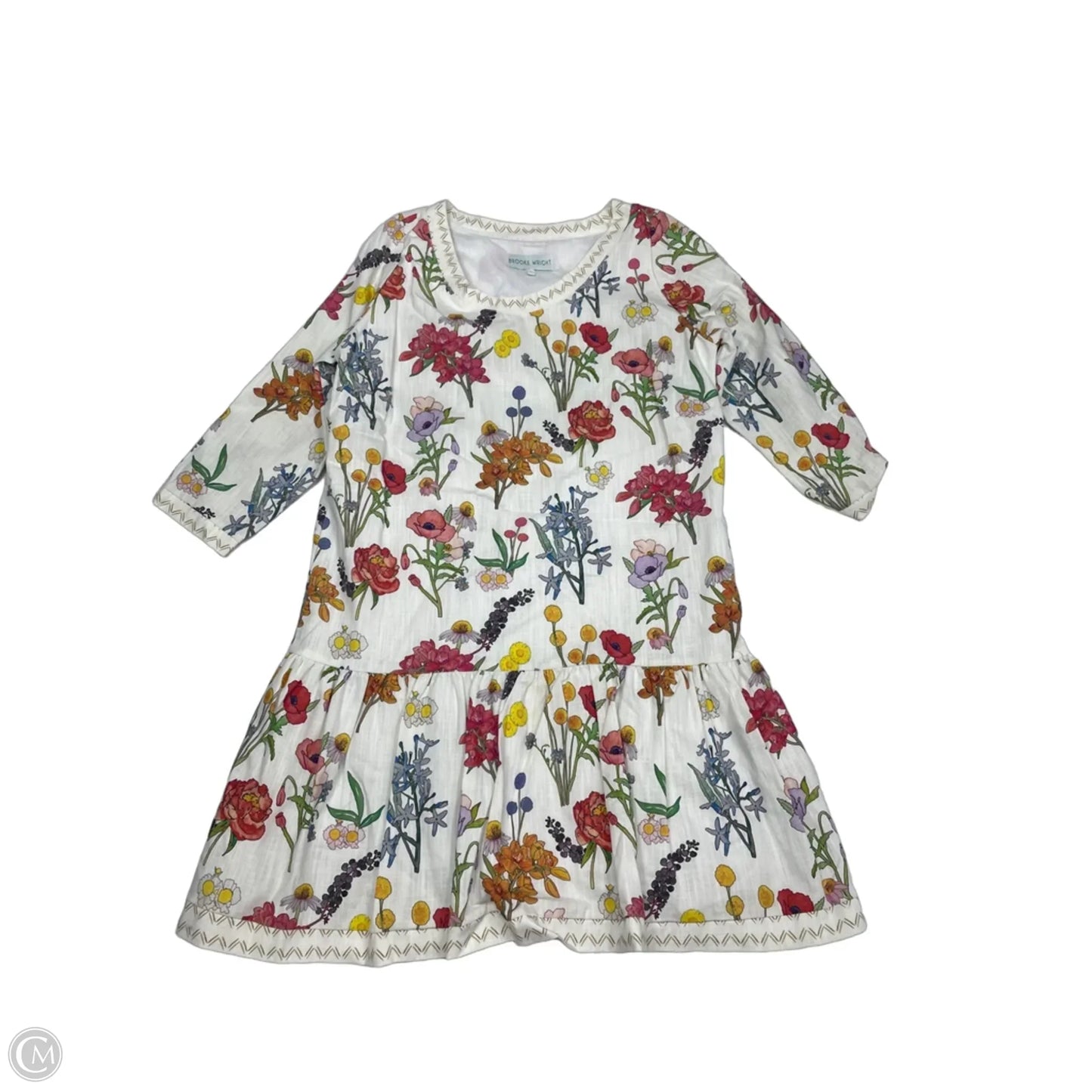 Dress Casual Short By Brooke Wright In Cream, Size: L