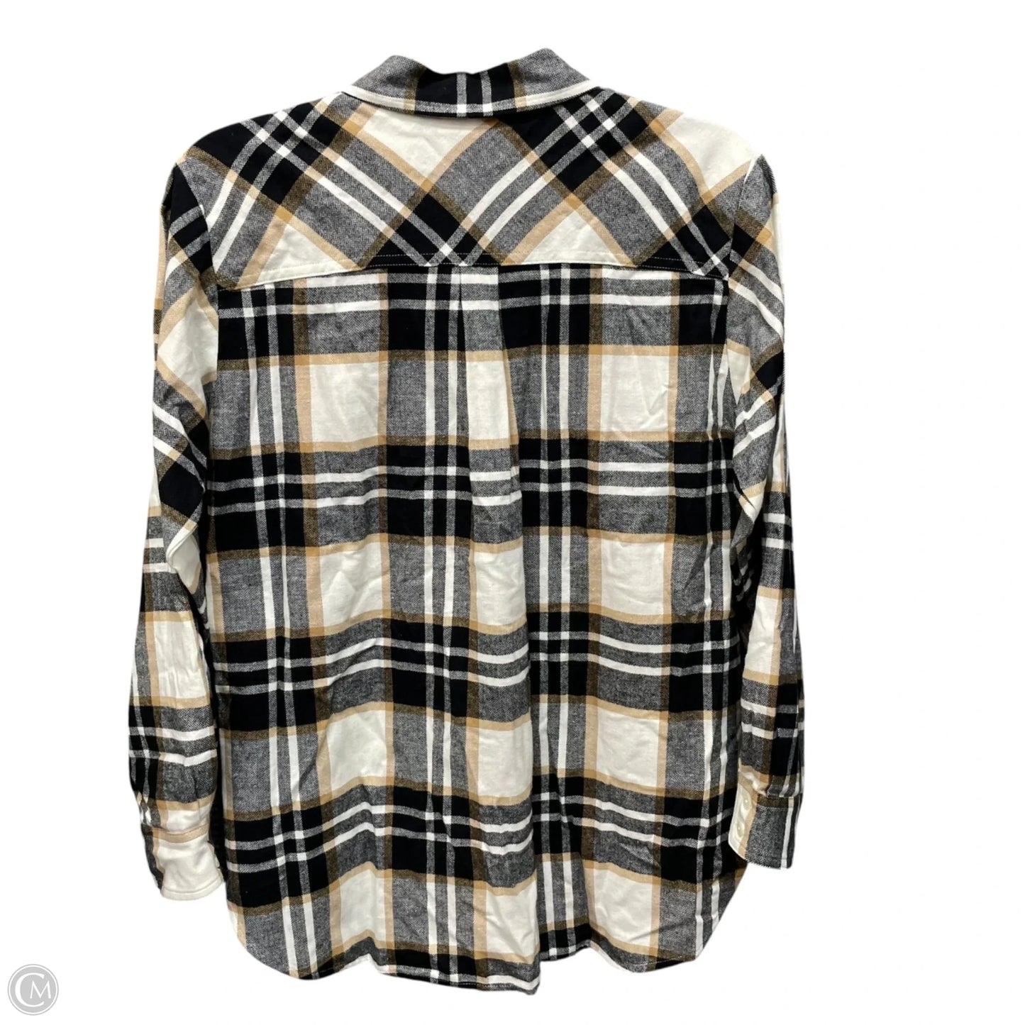 Top Long Sleeve By Loft In Black & White, Size: Sp