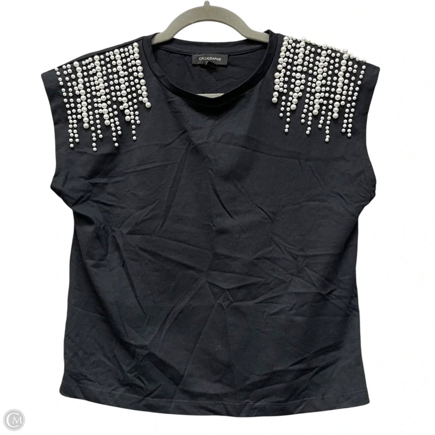Top Short Sleeve By Cmc In Black, Size: S