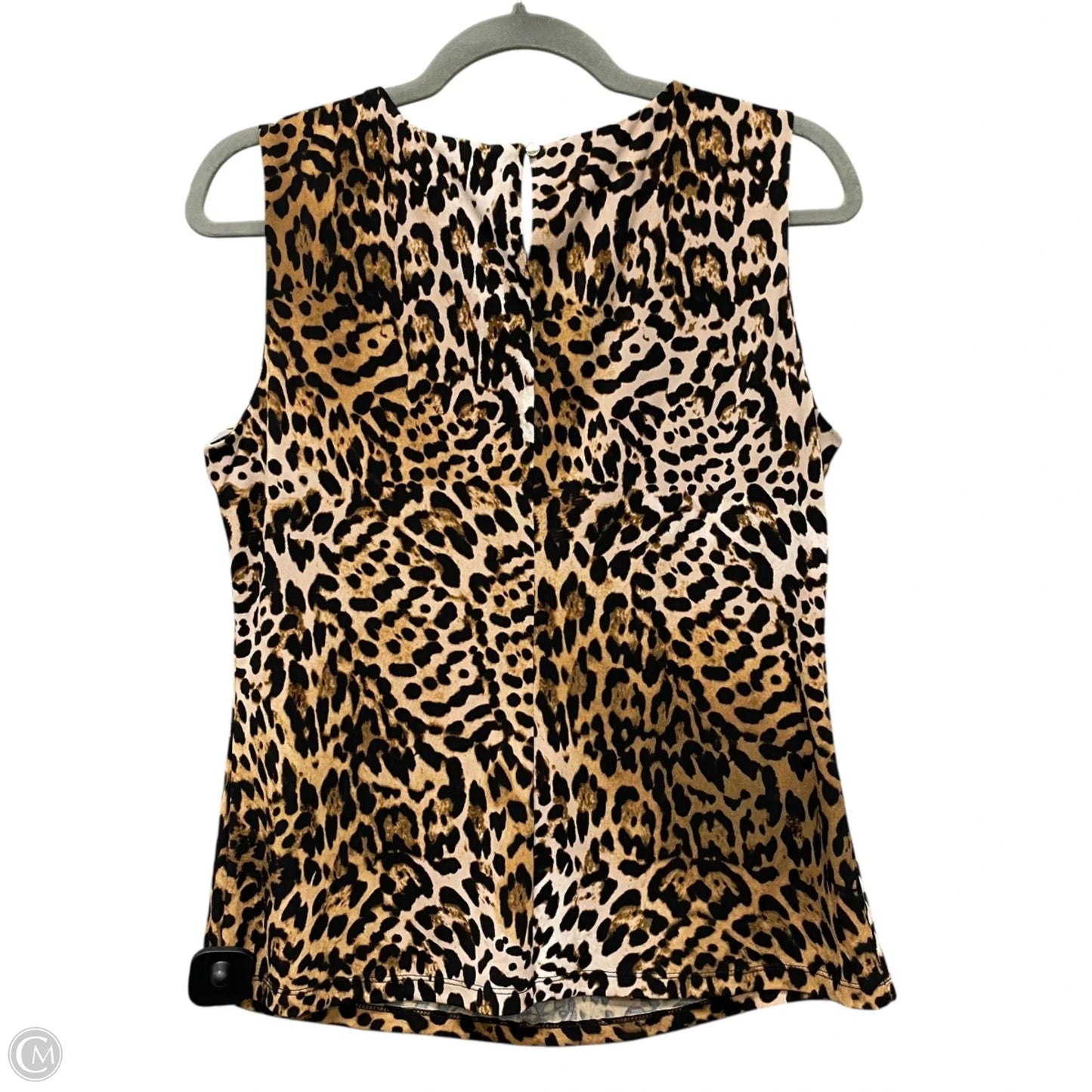 Top Sleeveless By Calvin Klein In Animal Print, Size: M