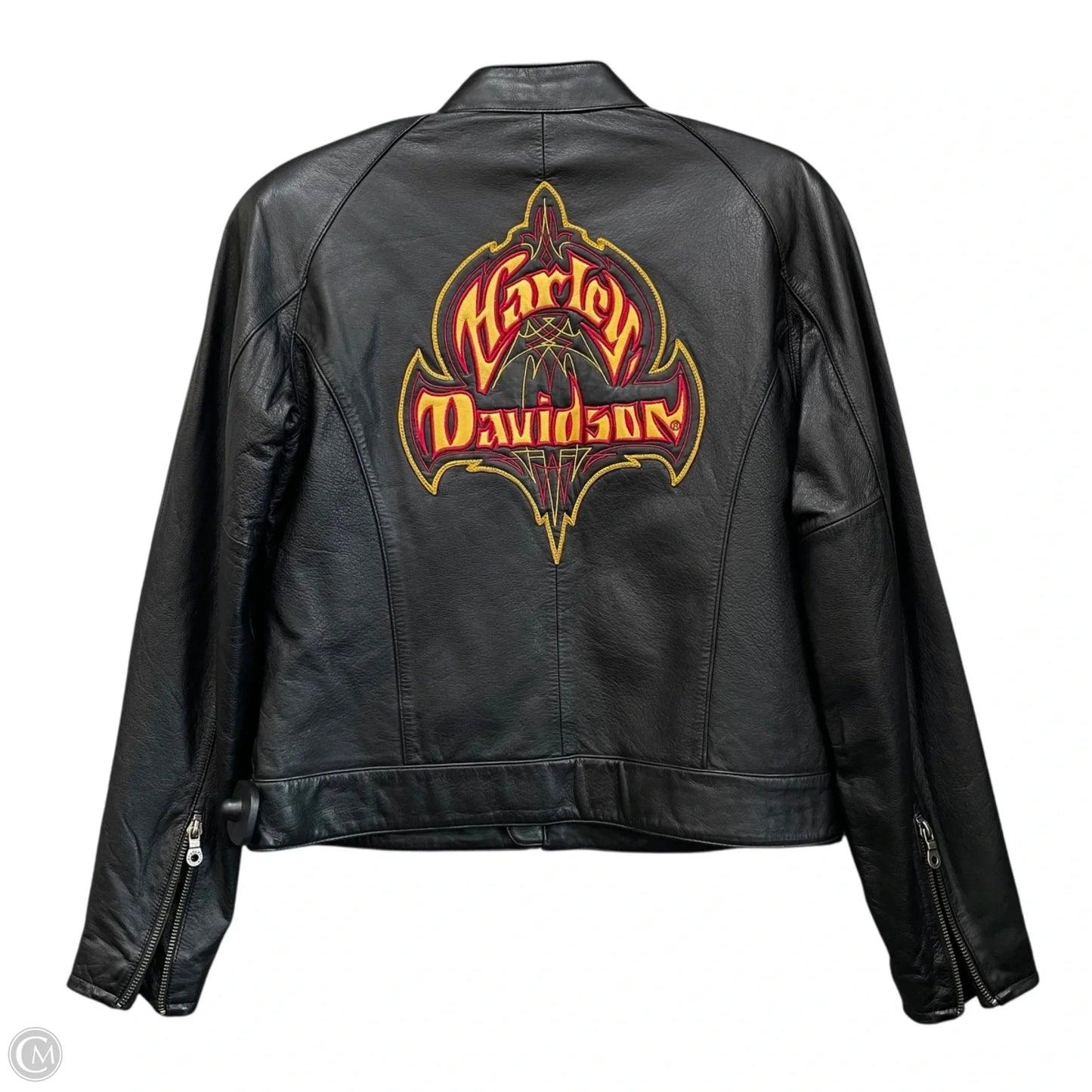 Jacket Moto Leather By Harley Davidson In Black, Size: S