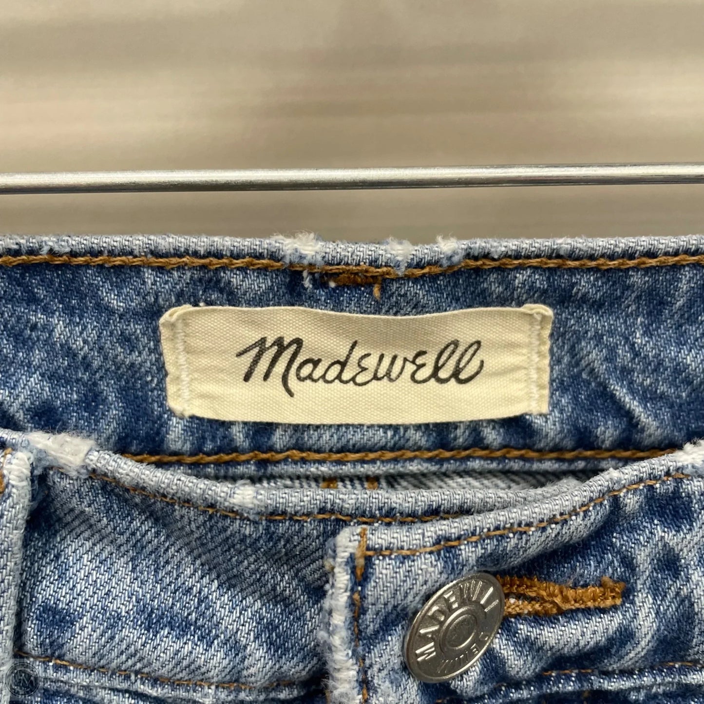 Jeans Straight By Madewell In Blue Denim, Size: 6