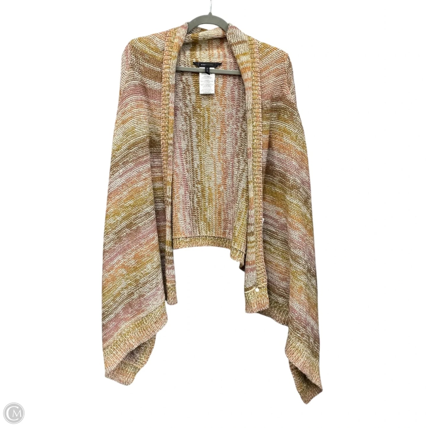 Sweater Cardigan By Bcbgmaxazria In Orange & Yellow, Size: L