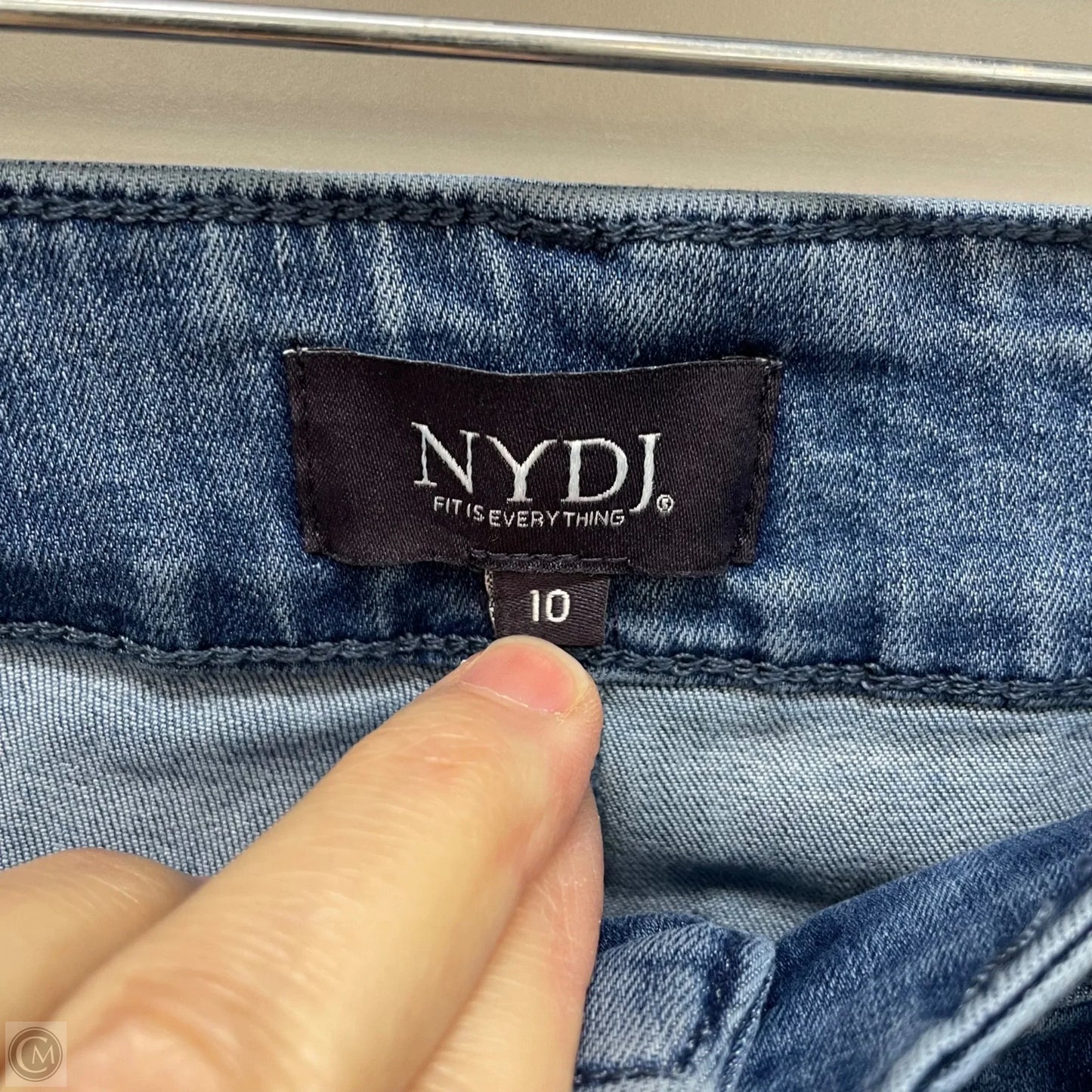 Jeans Straight By Not Your Daughters Jeans In Blue Denim, Size: 10
