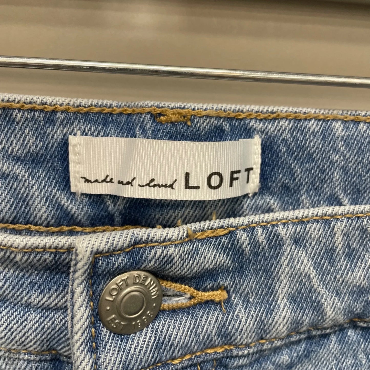 Jeans Wide Leg By Loft In Blue Denim, Size: 12