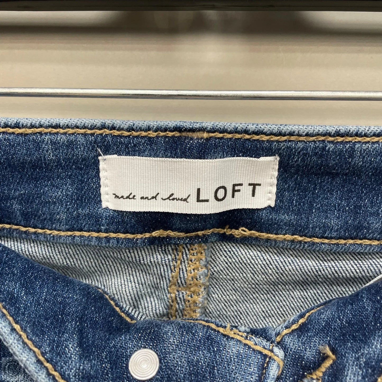 Jeans Boot Cut By Loft In Blue Denim, Size: 12
