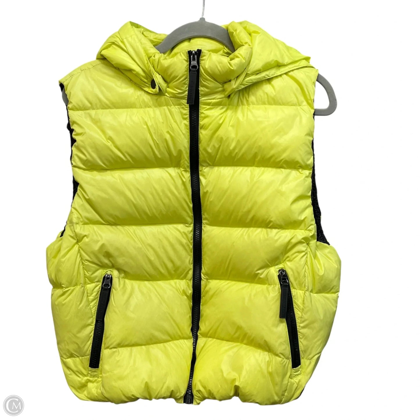 Vest Puffer & Quilted By Calvin Klein Performance In Yellow, Size: M