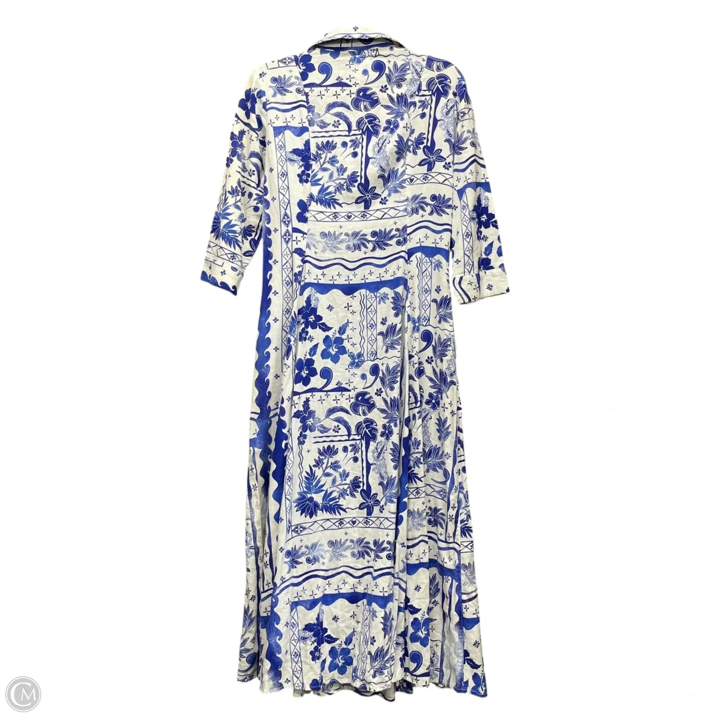 Dress Casual Midi By Joie In Blue & White, Size: S
