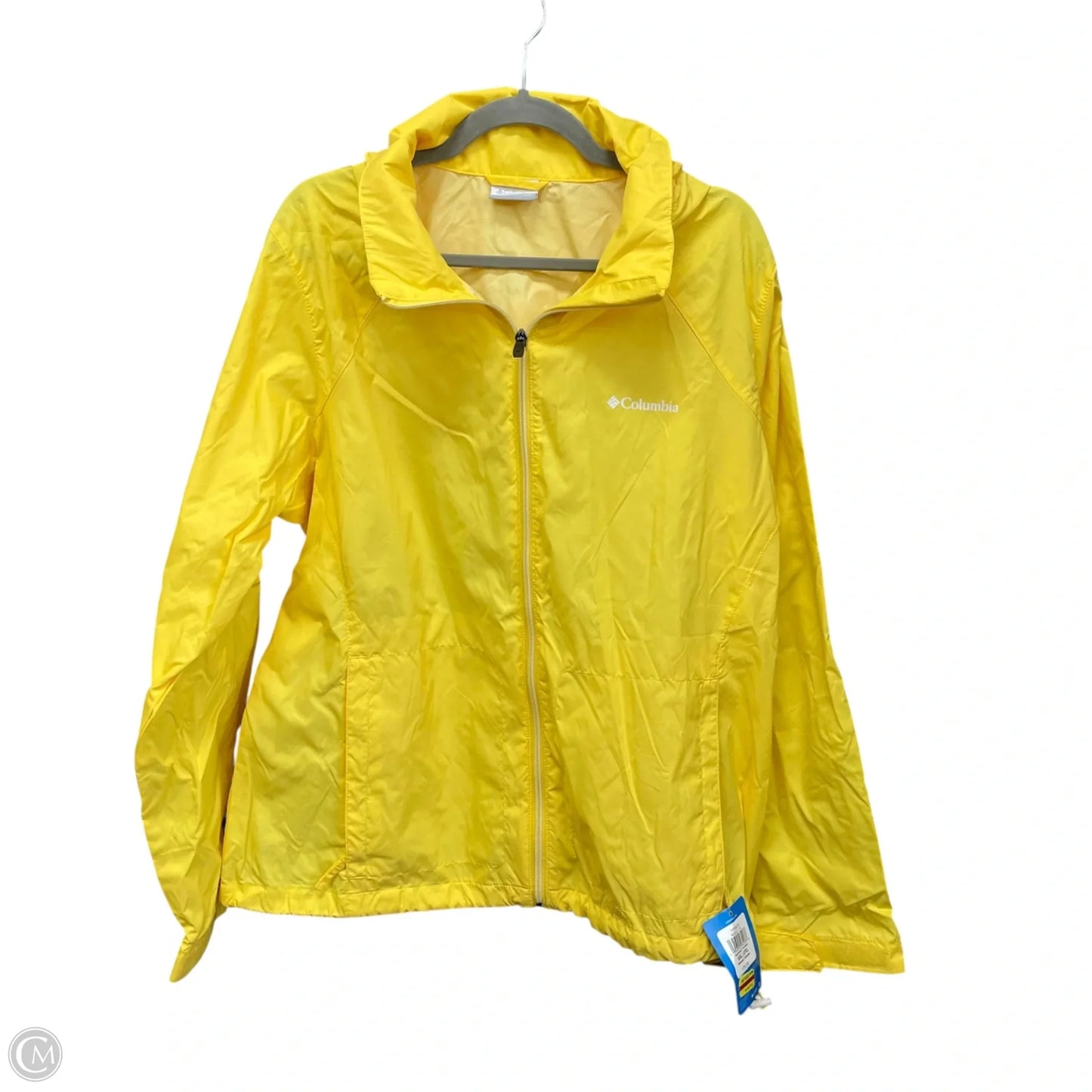Jacket Windbreaker By Columbia In Yellow, Size: Xxl