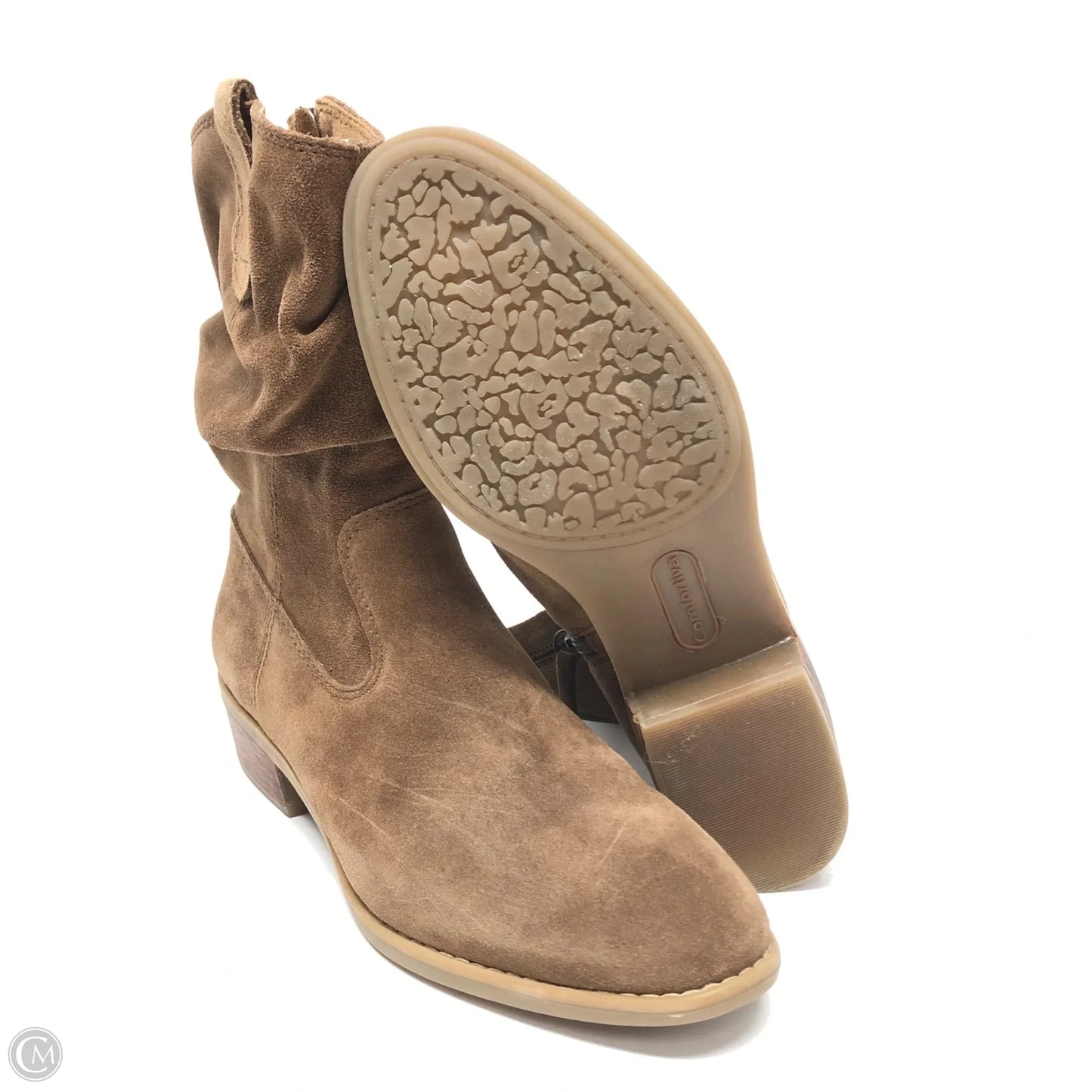 Boots Mid-calf Heels By Comfortiva In Brown, Size: 6.5