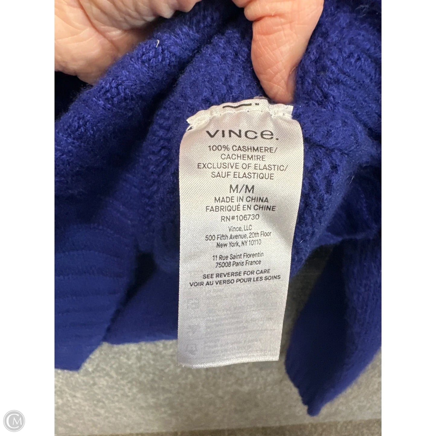 Sweater Cashmere By Vince In Blue, Size: M