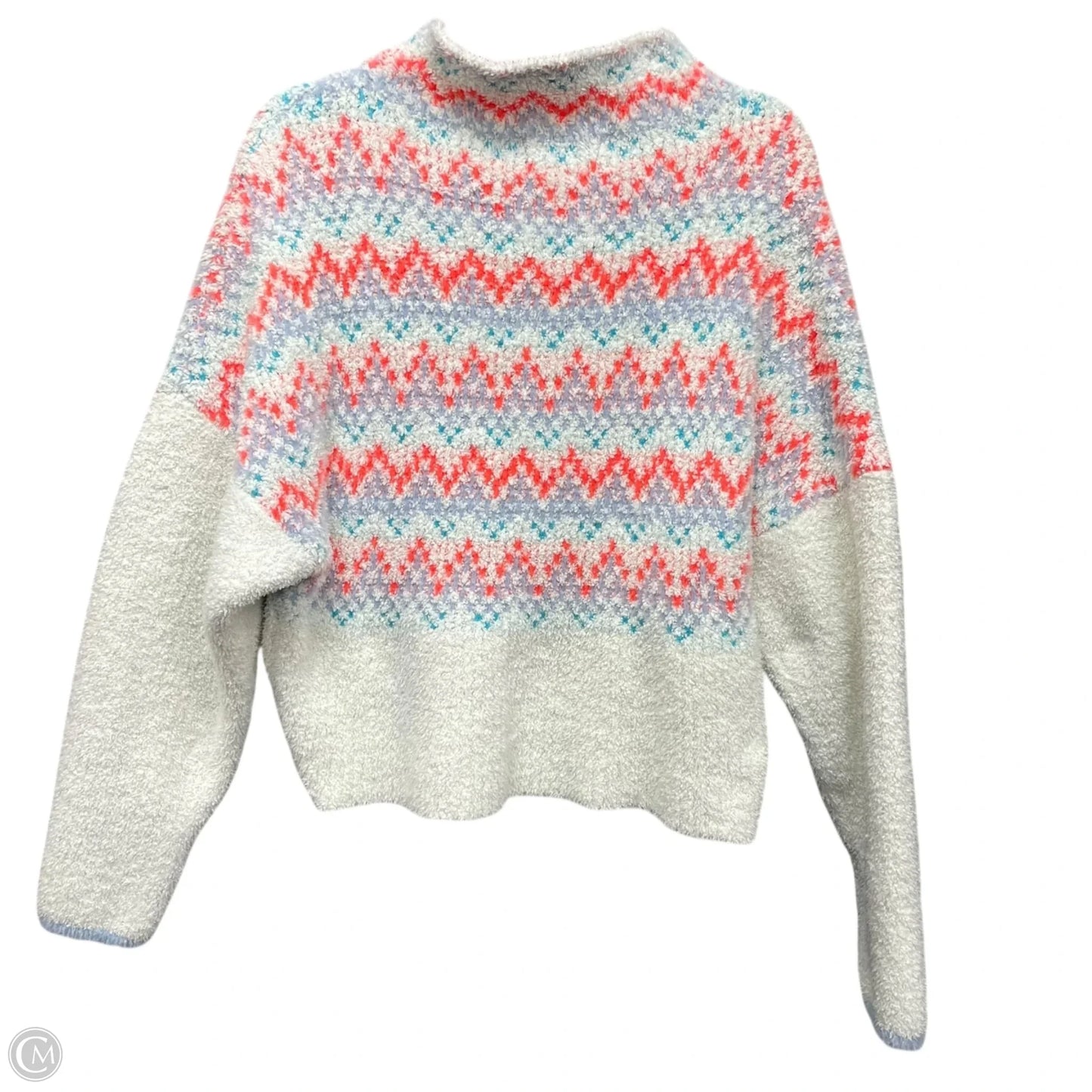 Sweater By Pilcro In Orange & White, Size: S