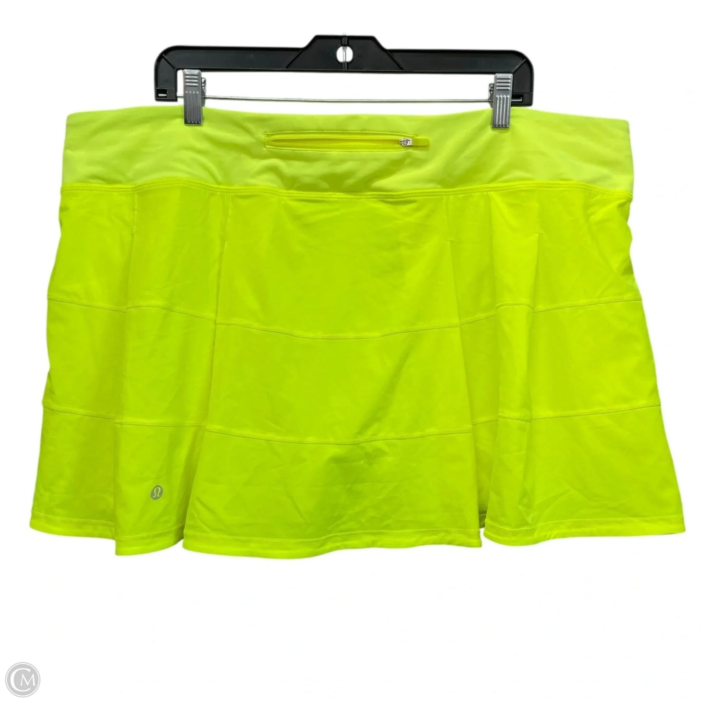 Athletic Skort By Lululemon In Chartreuse, Size: 20