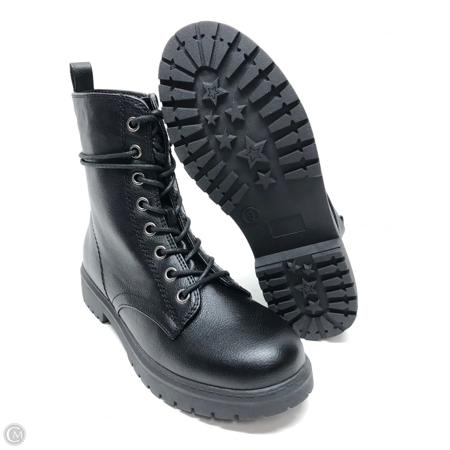 Boots Combat By So In Black, Size: 9